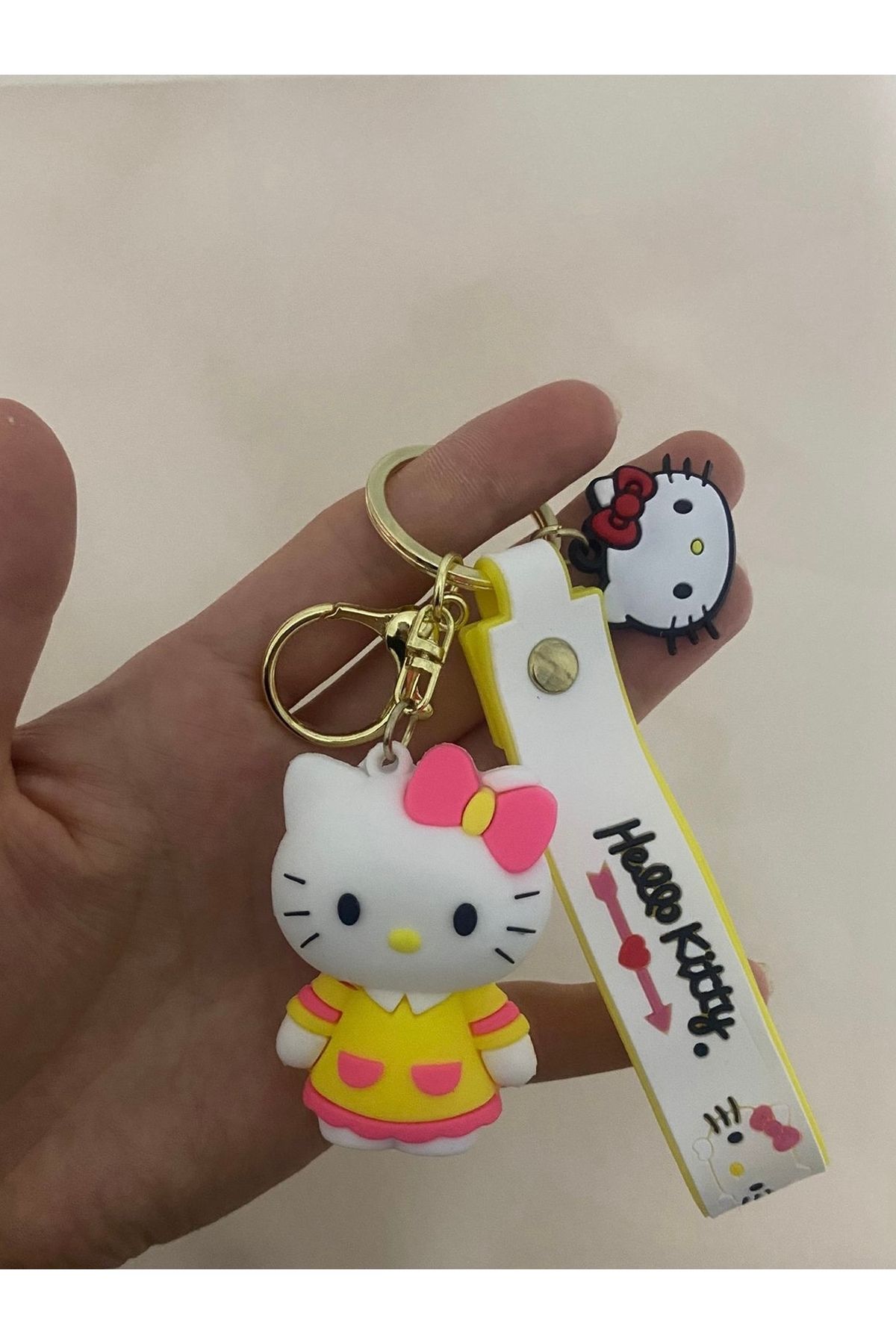 nss sky rock 3D Lüks Büyük Boy Hello Kitty Silikon Anahtarlık ve Çanta Süsü