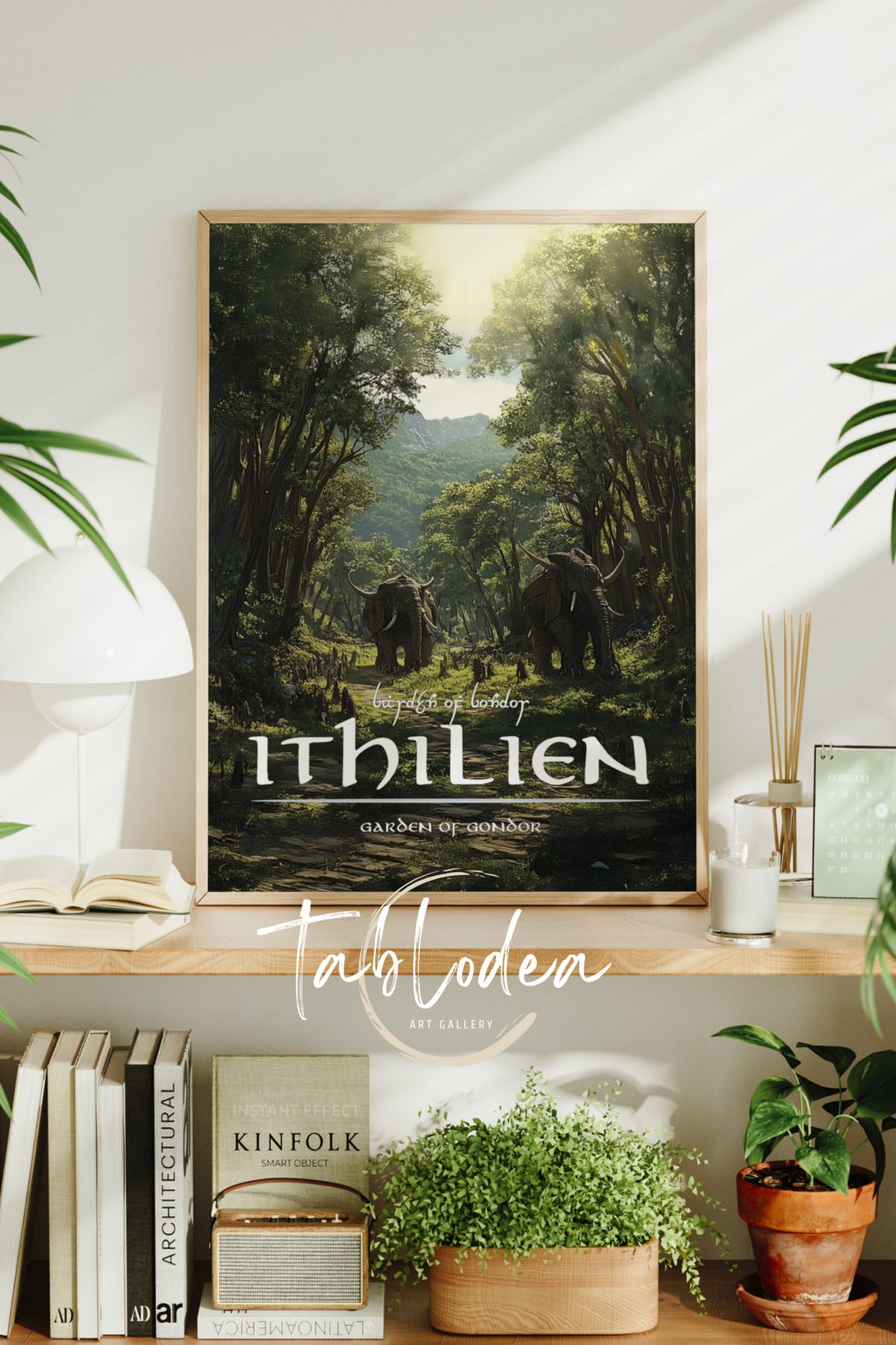 tablodea Yüzüklerin Efendisi Çerçeveli Poster Tablo, The Lord Of The Rings Tablo Ithilien Klasik Film Tablosu