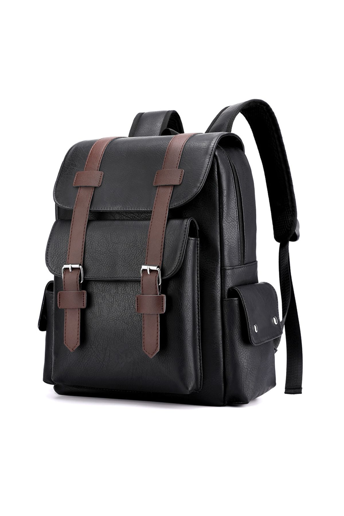 shop Unisex Büyük Kapasiteli Kaliteli Yumuşak Suni Seri Sırt Çantası 15.6"