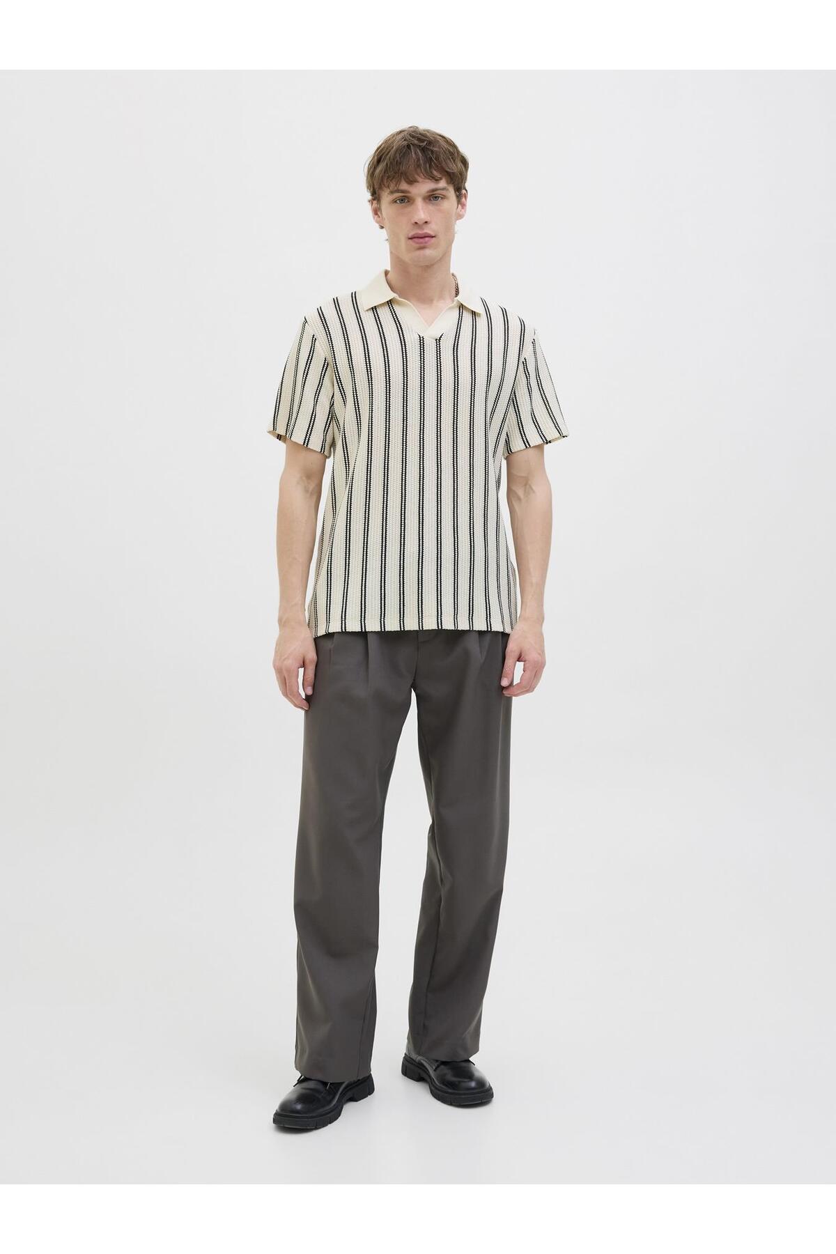 تیشرت مردانه راه راه آستین کوتاه | جک اند جونز Jack & Jones 12276317 - تصویر 5