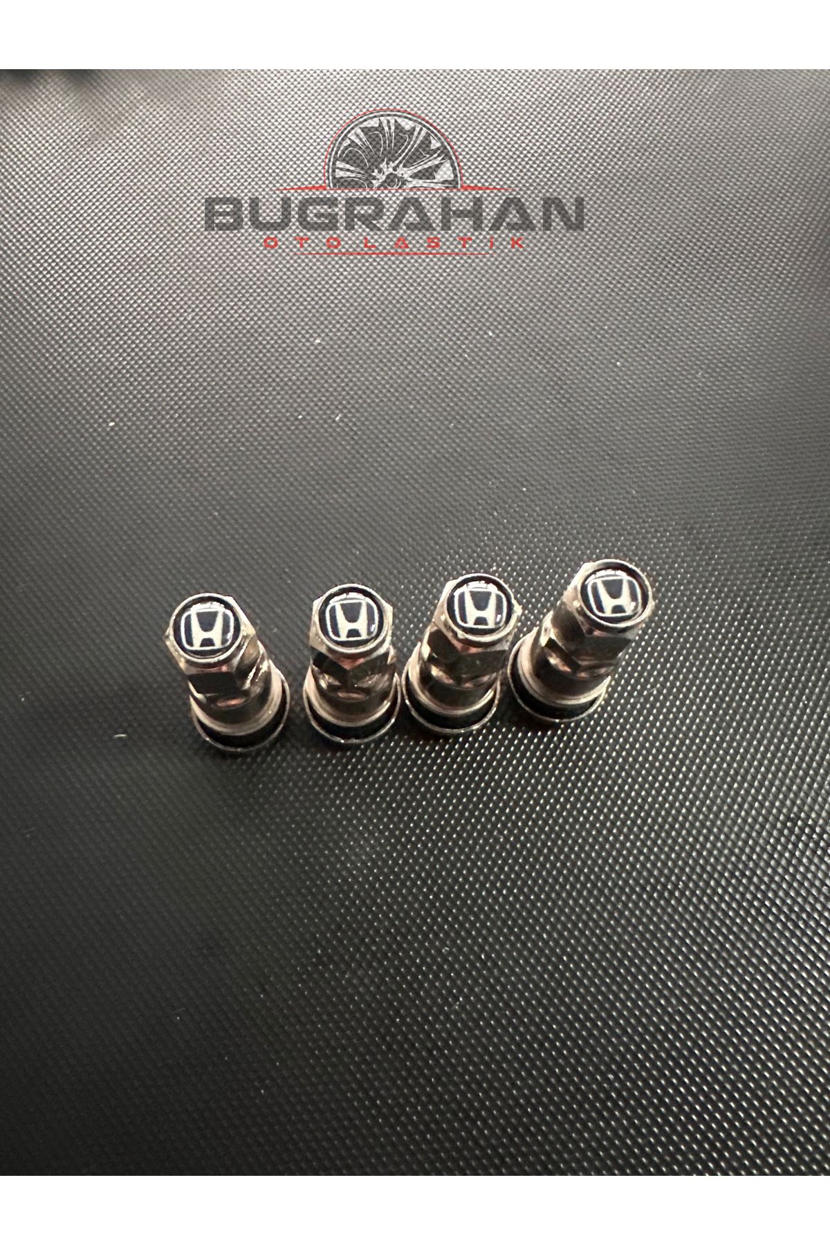 OEM Honda Sibop Kapağı Logolu Tüm Araçlara Uyumlu A Kalite Paslanmaz Çelik Sibop 4 Adet