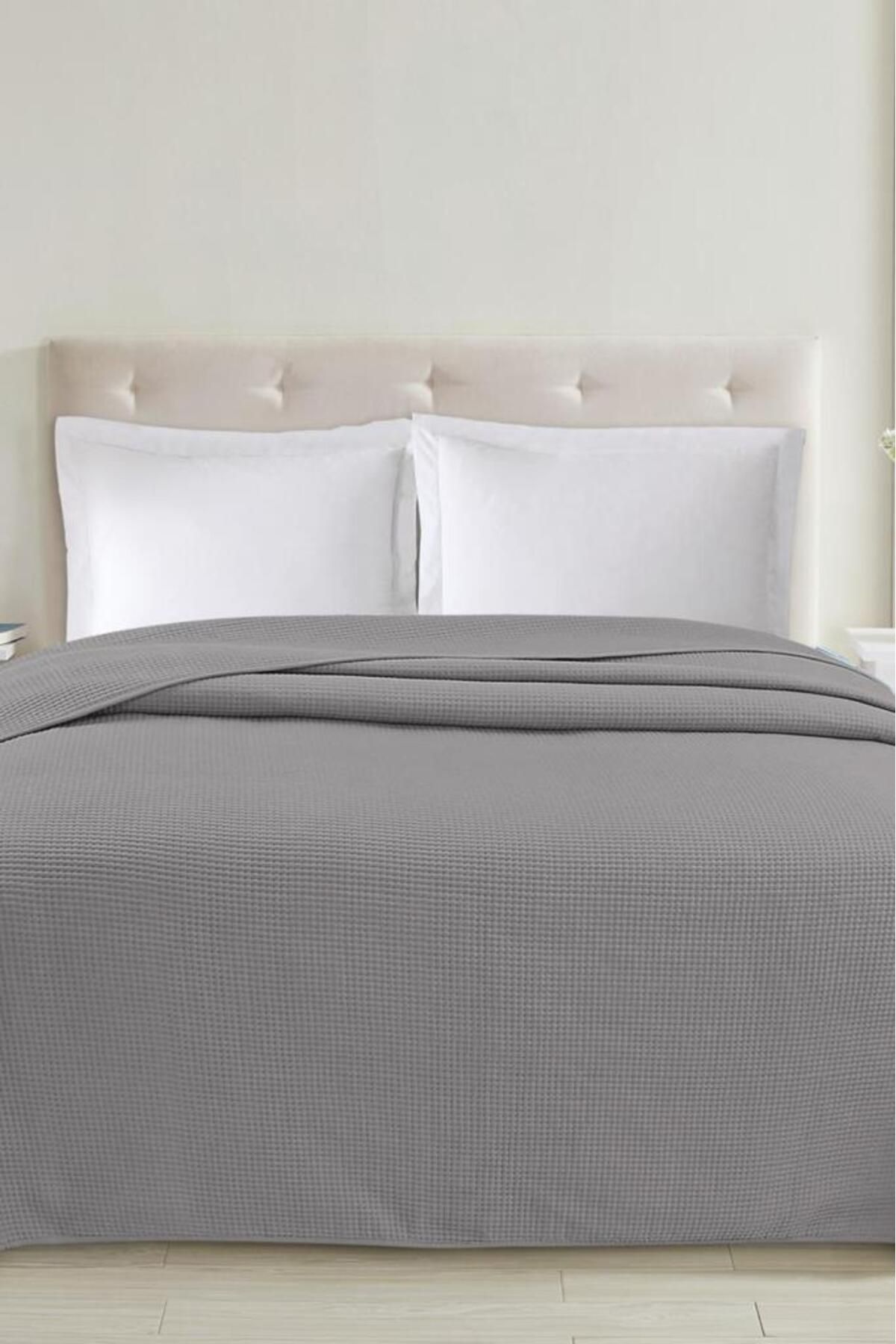 Çeyiz Diyarı Jülide Çift Kişilik Tek Pike 200x220 cm Antrasit