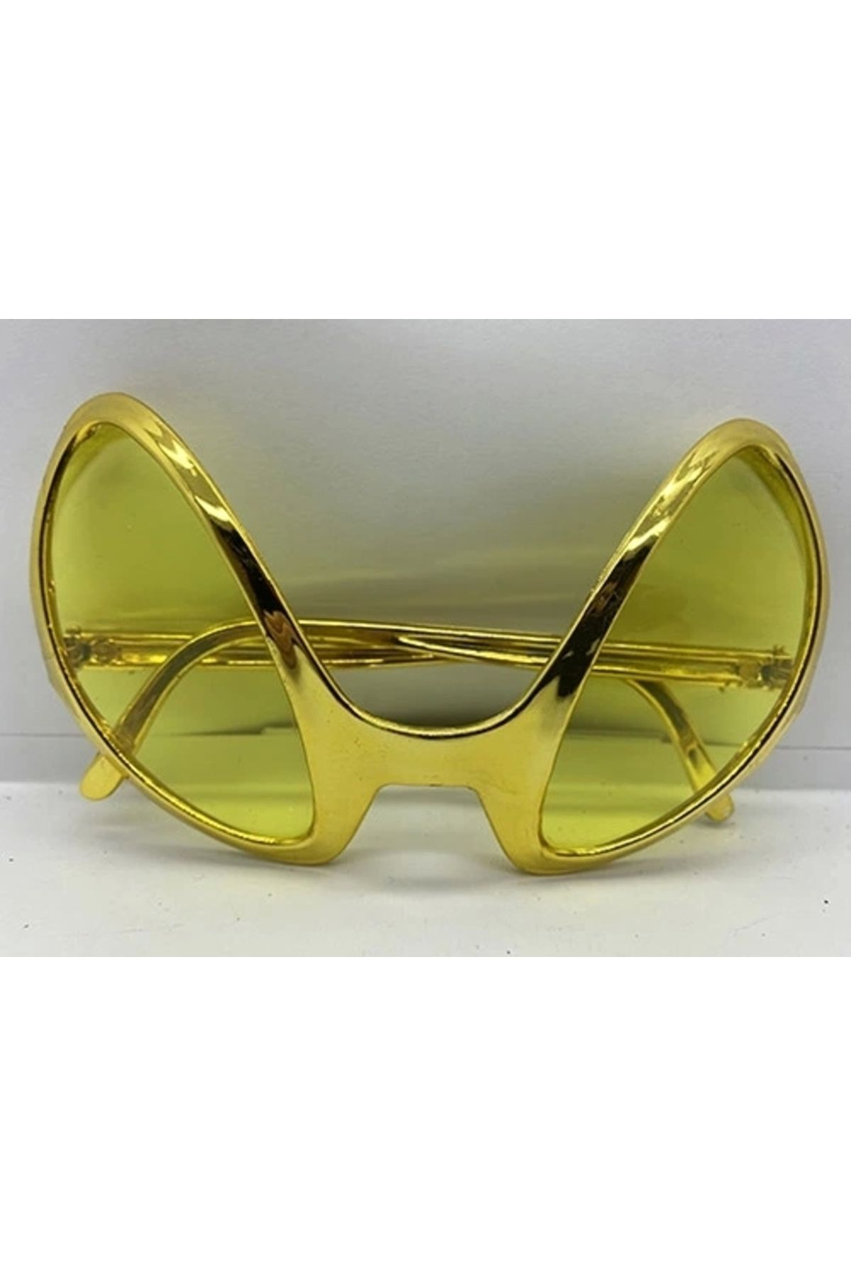 STOREMAX Retro Gözlük - 80 li 90 lı Yıllar Parti Gözlüğü Gold Renk 8x13 cm (5047)