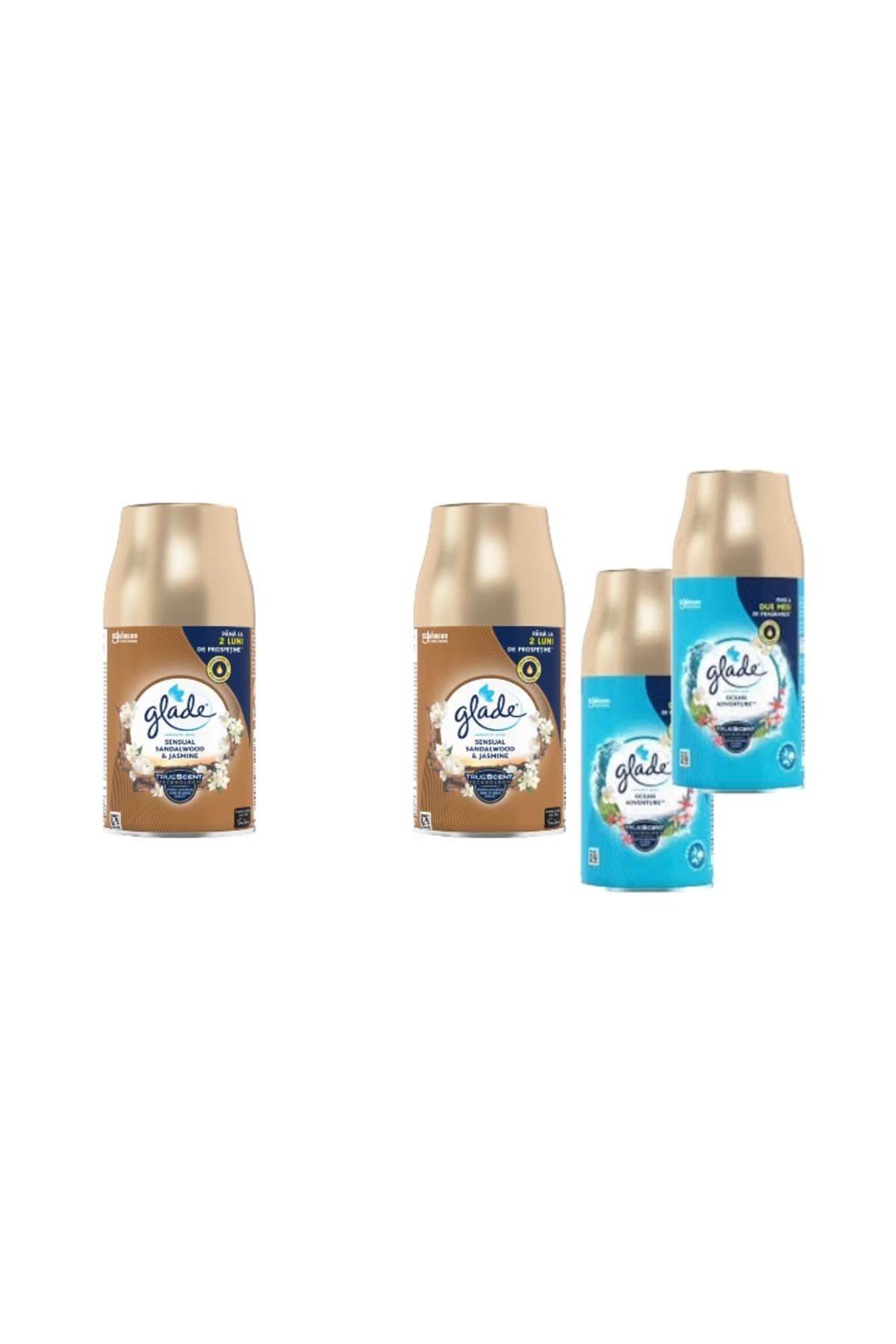 Glade Set 4 X Glade, 2 X 269ml Jasmine, 2 X 269ml Ocean Adventure - One Size
