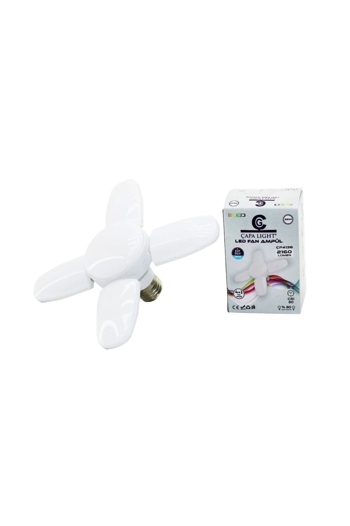 STOREMAX 4 KOLLU 36W - E27 LED FAN AMPUL KATLANIR 4 PERVANE (5047)