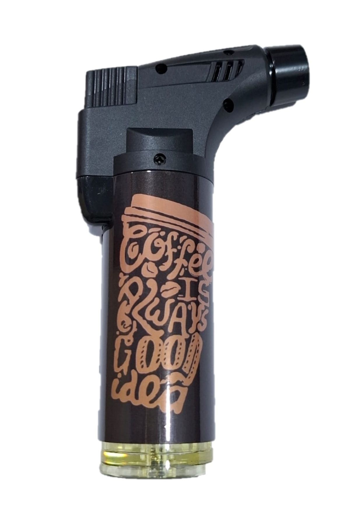 Generic-1pc Stylish Appearance Printed Charcoal Lighter Refillable Gas Torch Lighter 2