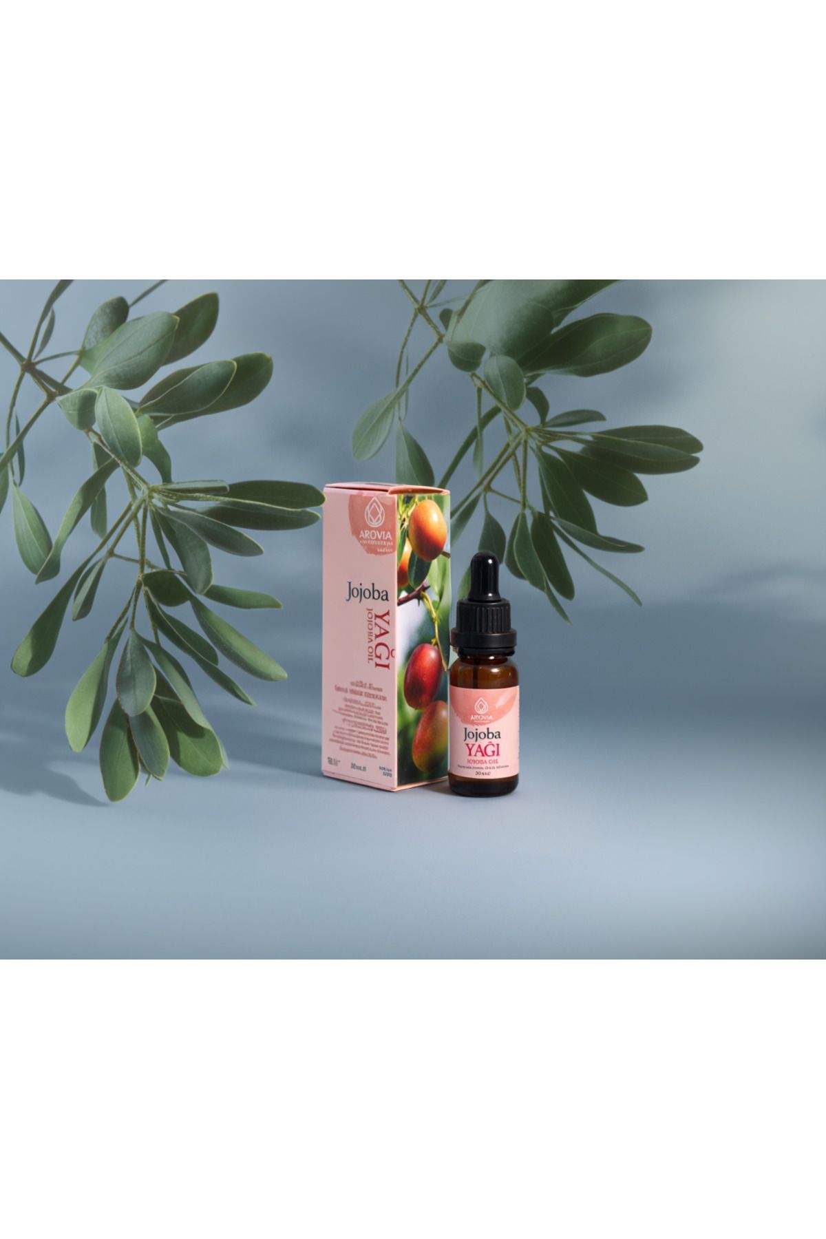 AROVIA Aromatherapy Doğal Jajoba Yağı Damlalıklı Cam Şişede 20ml