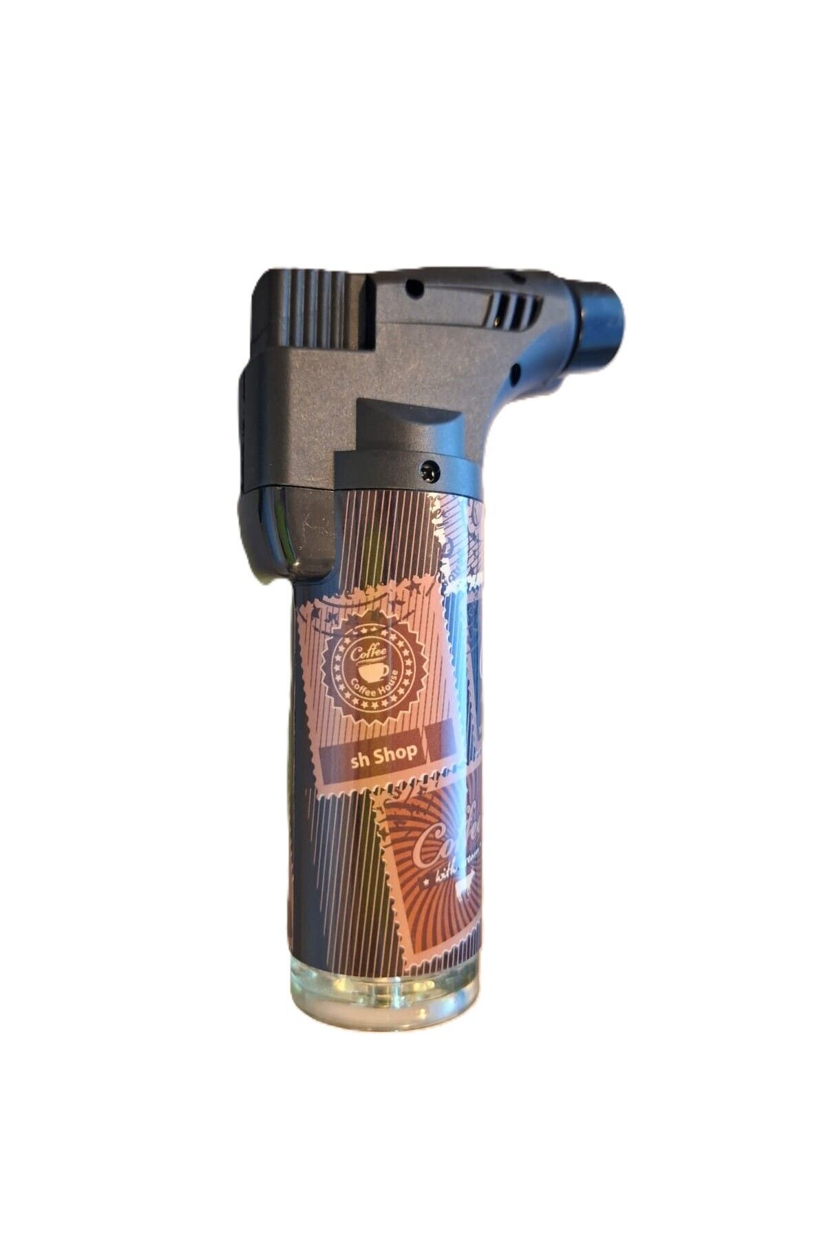 Generic-1pc Stylish Appearance Printed Charcoal Lighter Refillable Gas Torch Lighter 7