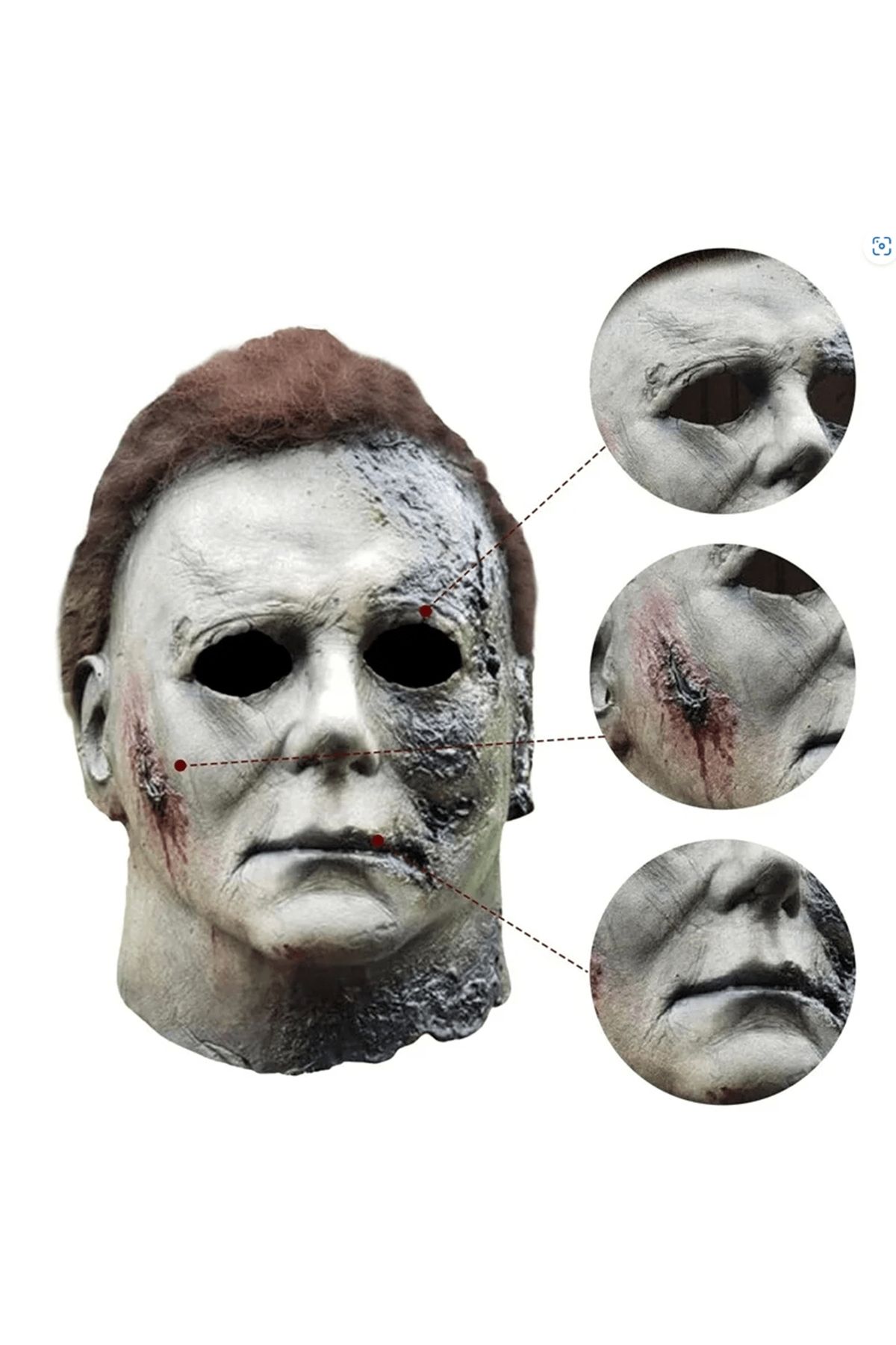 STOREMAX Michael Myers Lateks Maske - Michael Myers Et Maske Kafaya Tam Geçmeli (5047)