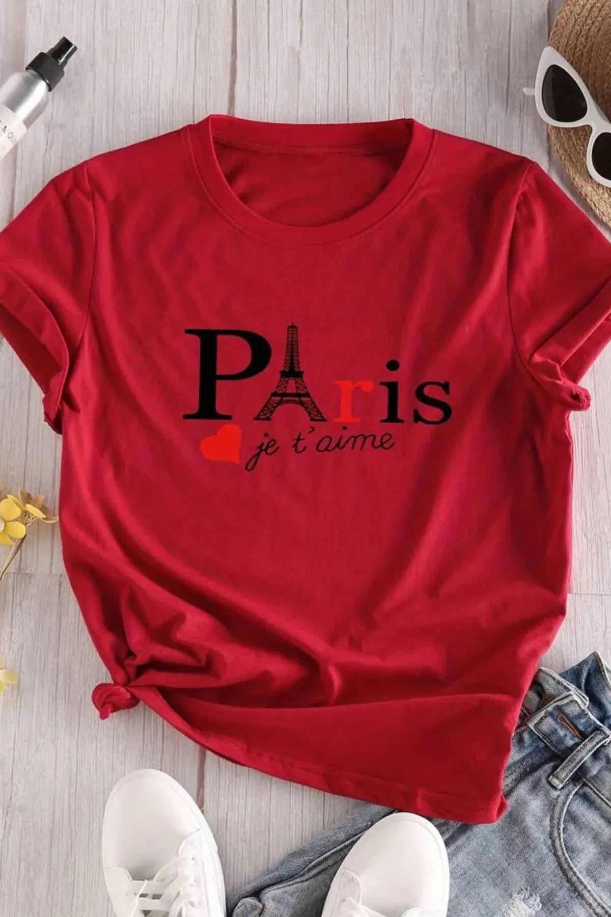 FeaR LeeS paris Desenli Kadın Tişört