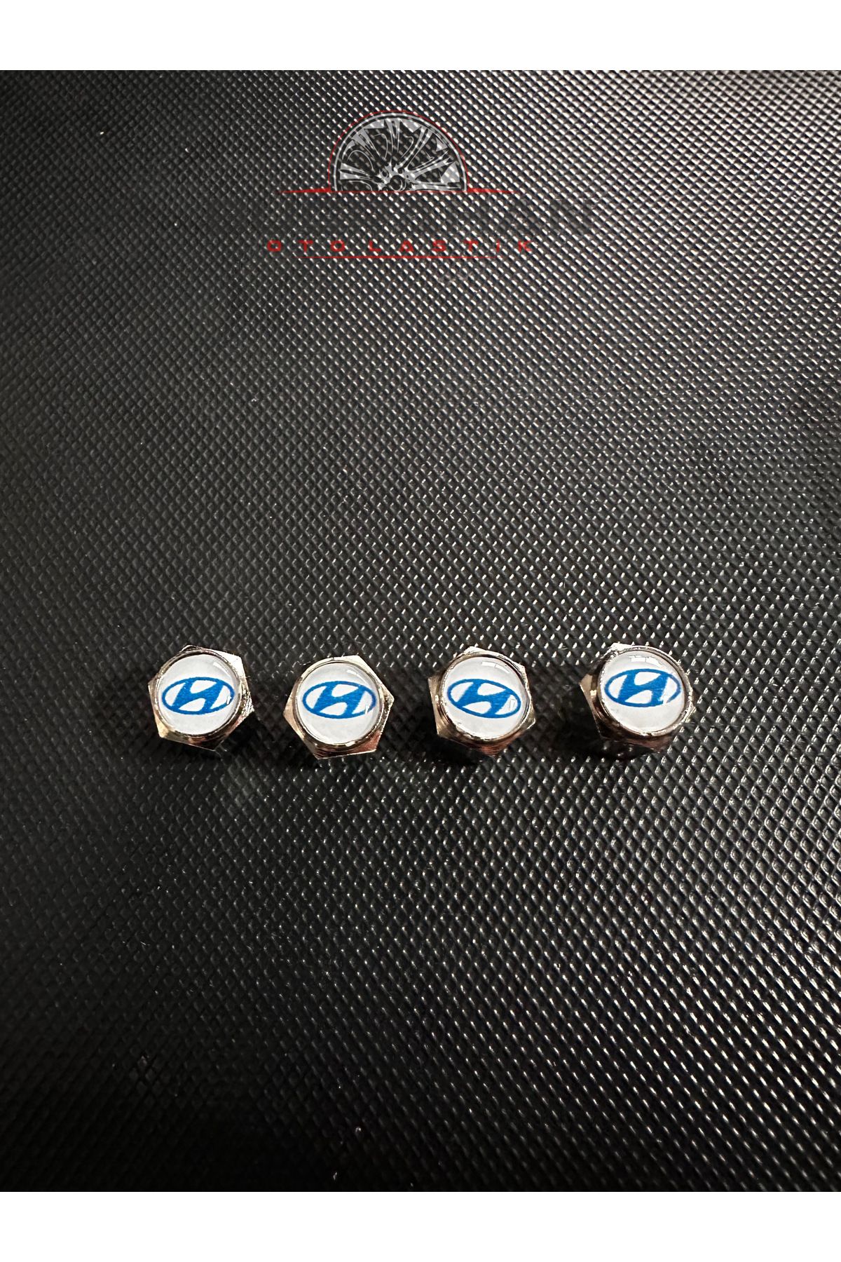 OEM HYUNDAİ Logolu Sibop Kapağı Tüm Araçlara Uyumlu A Kalite Alüminyum Sibop Kapağı 4 Adet