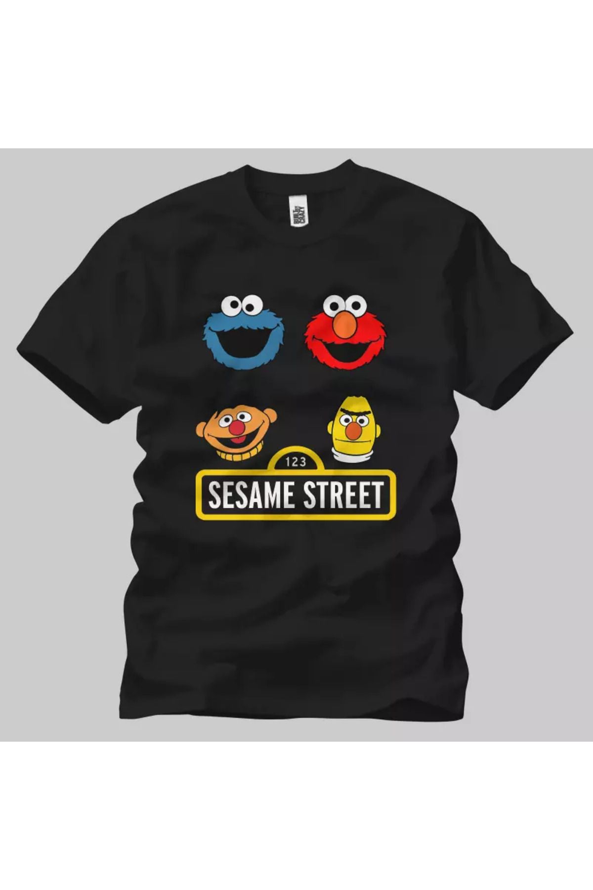 Built By Crazy Sesame Street Character Face Unisex Tişört