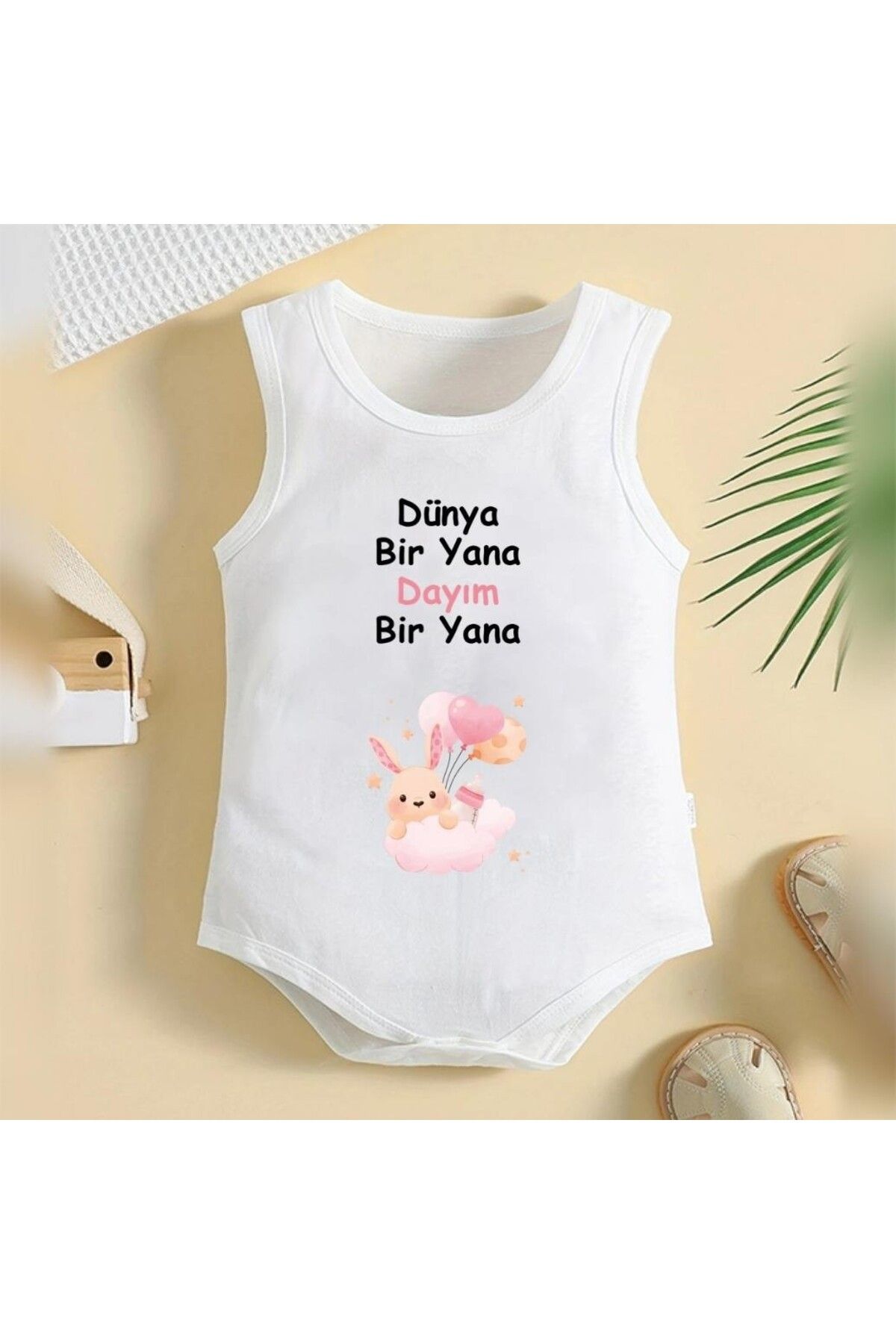 soft wing %100 Pamuklu Organik Baskılı Premium Çıtçıtlı Bebek Body Atlet Zıbın 00315