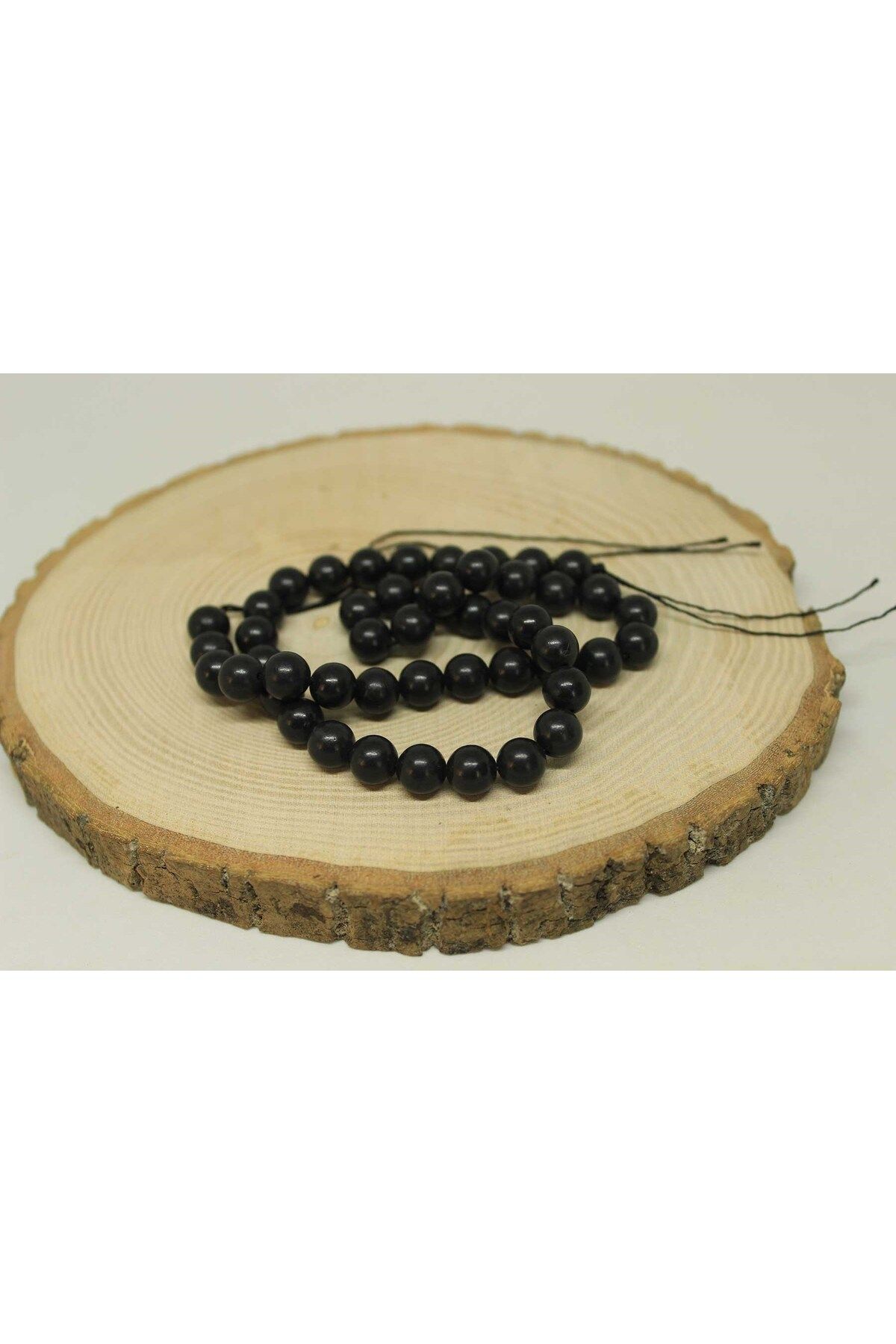 Yasamtohumu Shungite (Şungit) Taşı Dizi 8mm