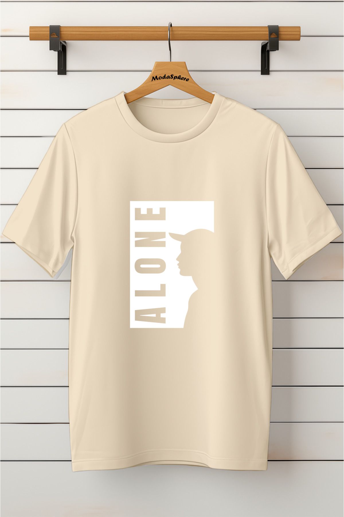 ModaSphere Baskılı Unisex Oversize Tişört Battal Boy