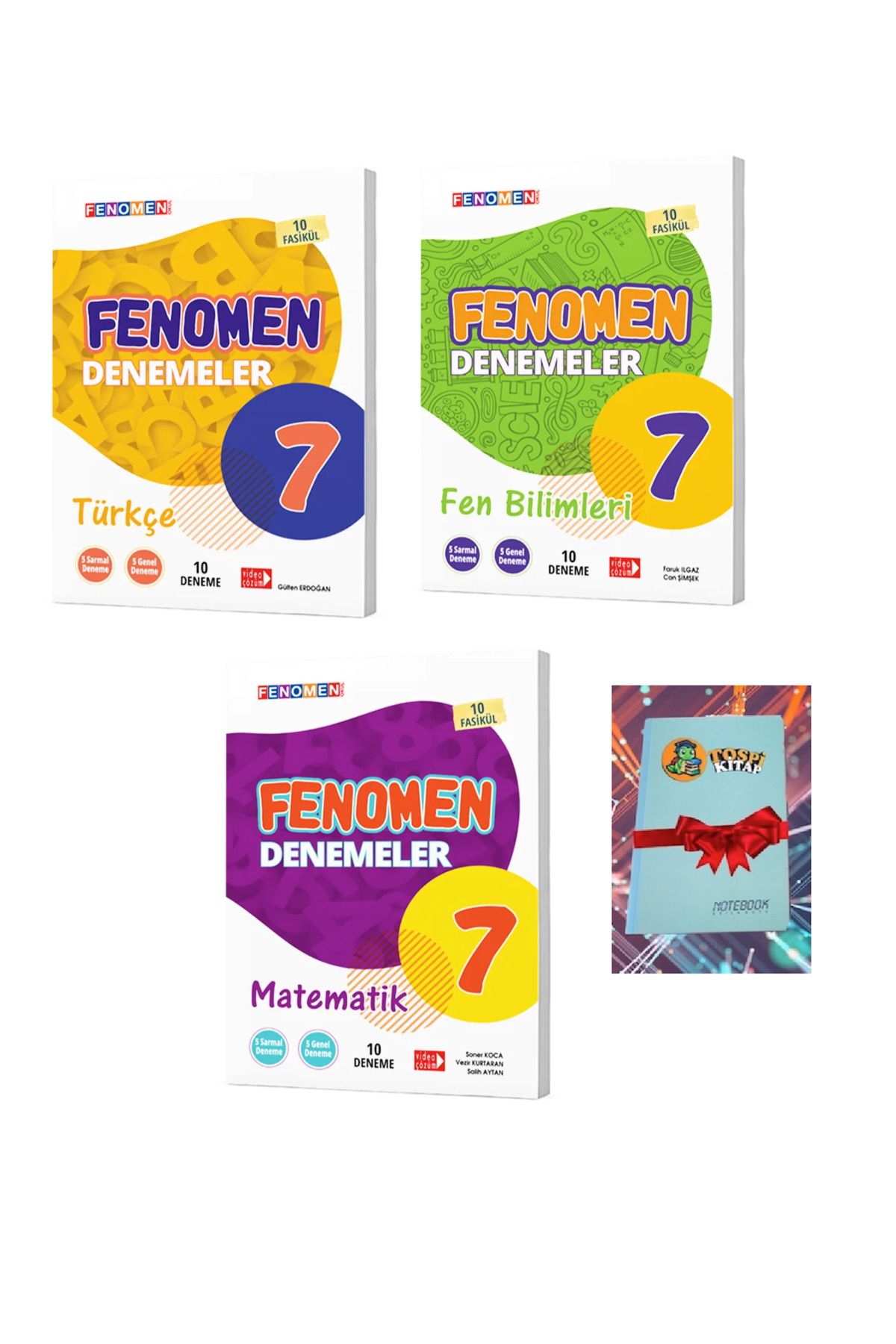 Fenomen Yayıncılık 7 FEN BİLİMLERİ + MATEMATİK + TÜRKÇE Denemeleri (DEFTER HEDİYE) ATG