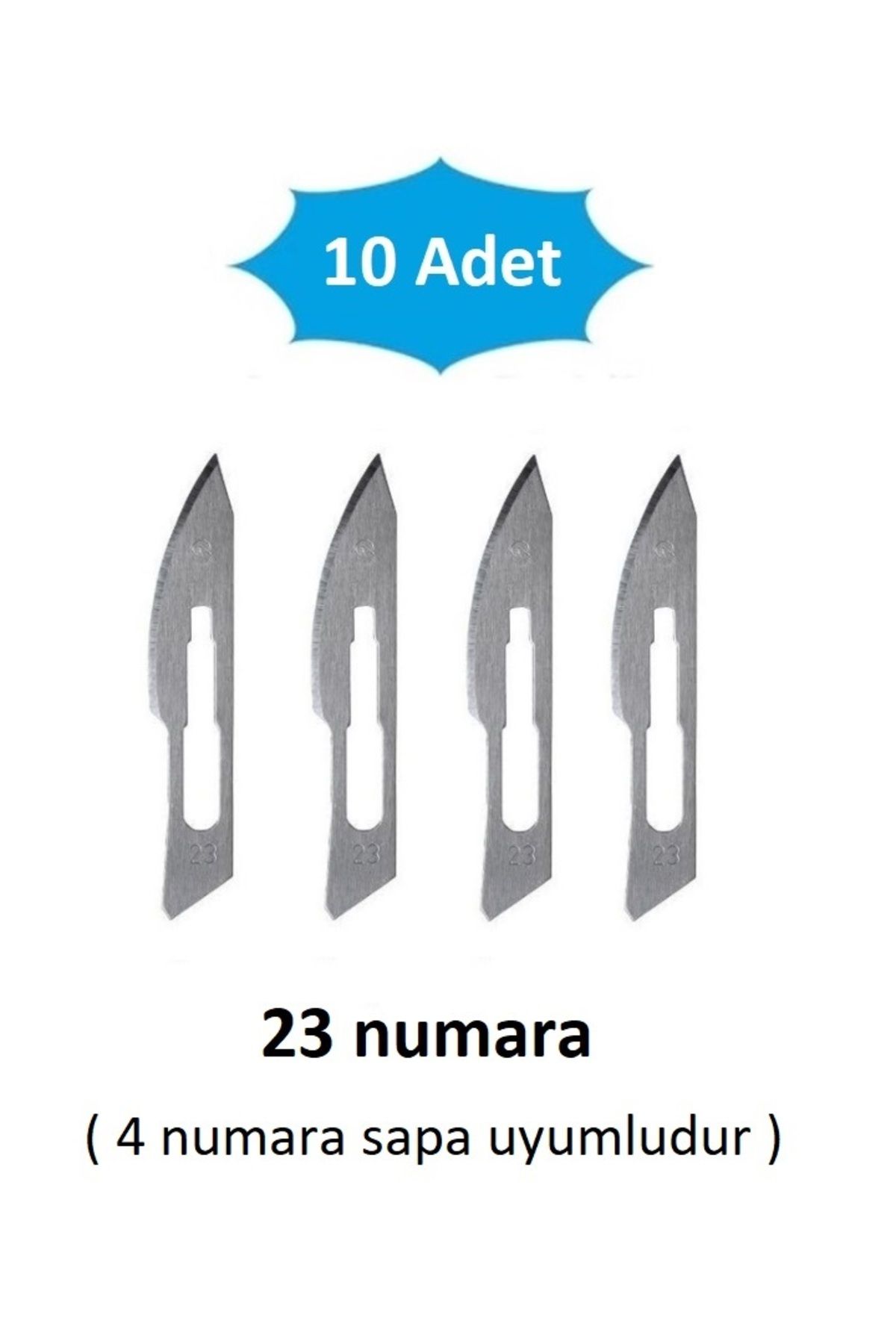 QBR Home 10lu paket 23 numara Ahşap Heykel Oyma Sanat Yedek Bıçağı. Geçirmeli Tip ( 4 numara sapa uyumlu )