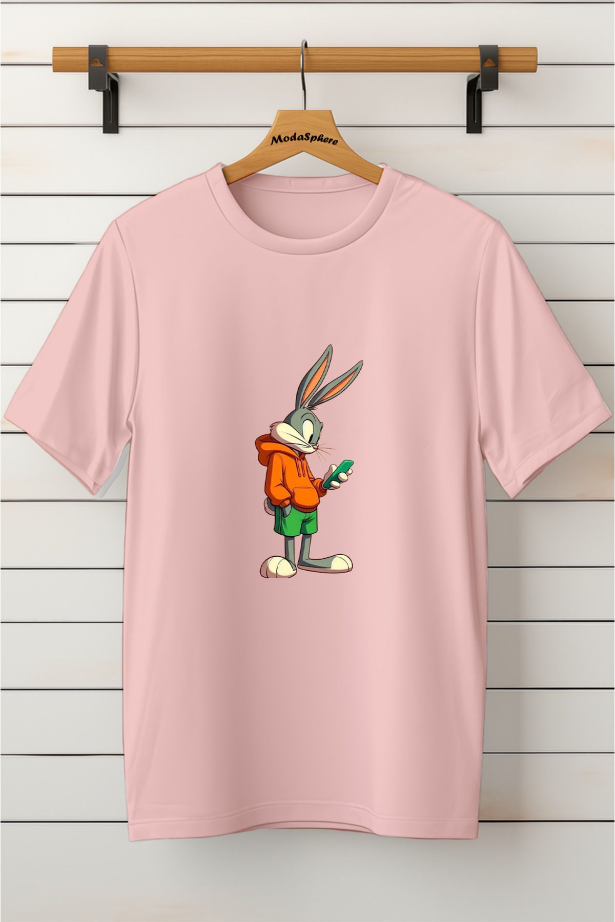 ModaSphere Baskılı Unisex Oversize Tişört Battal Boy