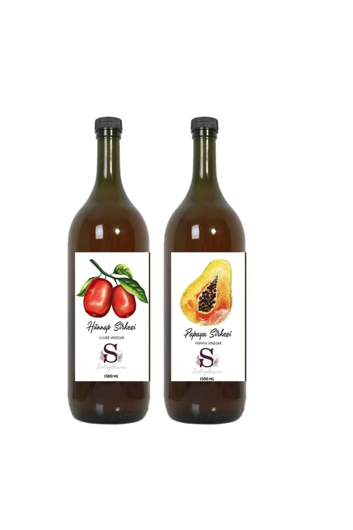 Süheylaana Doğal Hünnap Sirkesi 1500 Ml - Doğal Papaya Sirkesi 1500 Ml