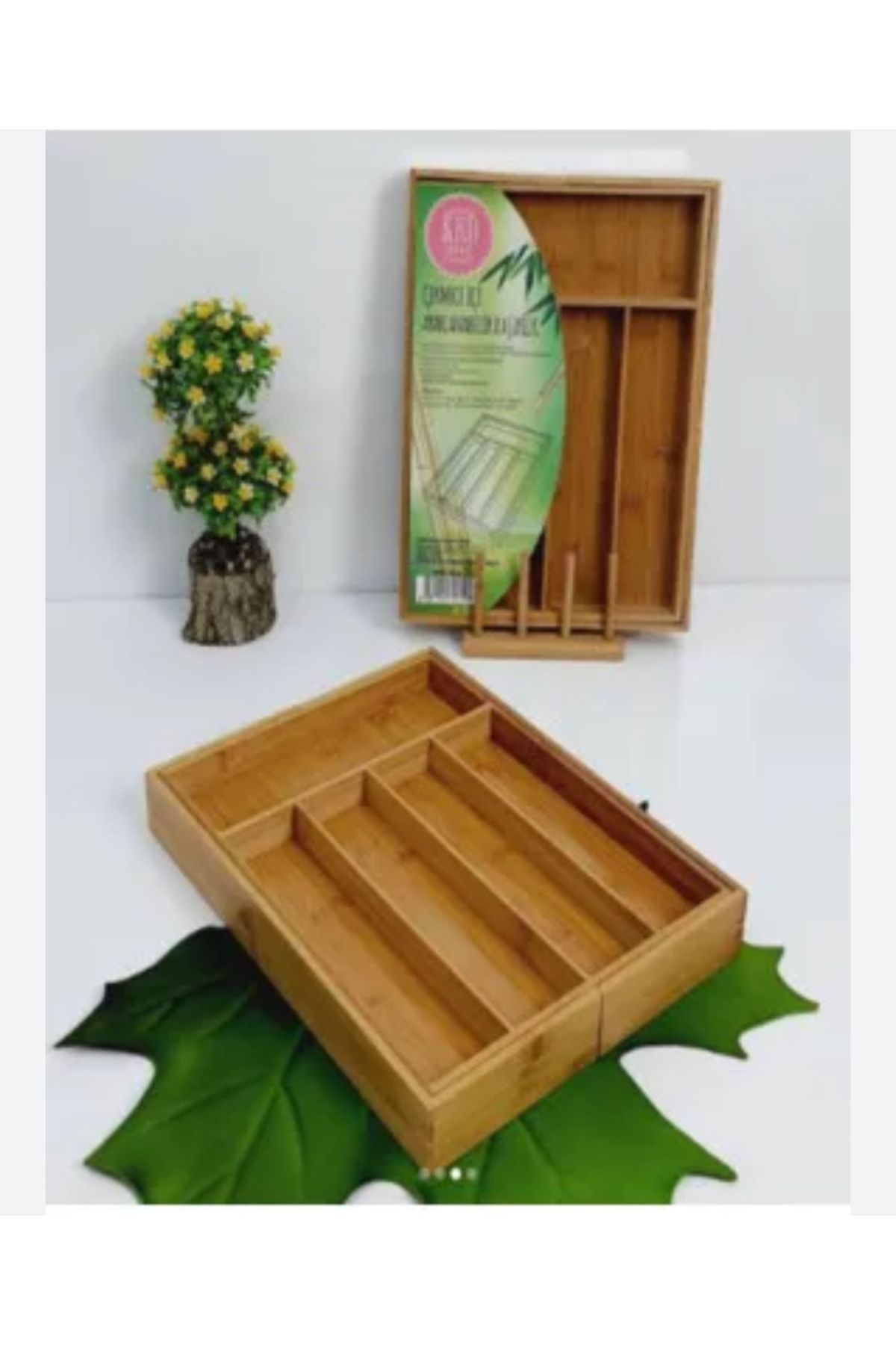 ARCET Bambu 4 Bölmeli Kaşıklık