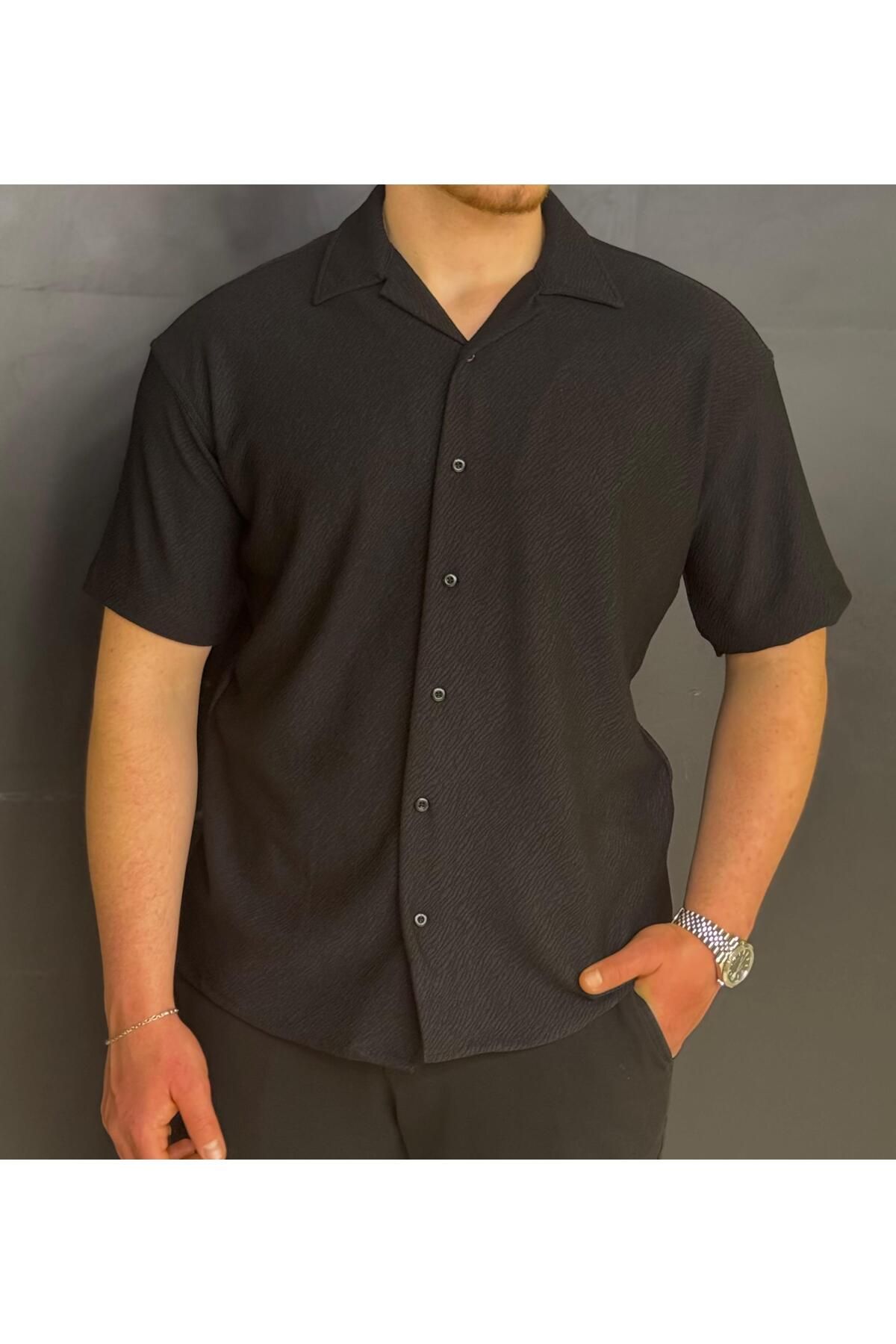 Alpha star Jakar örme kısakol oversize gömlek