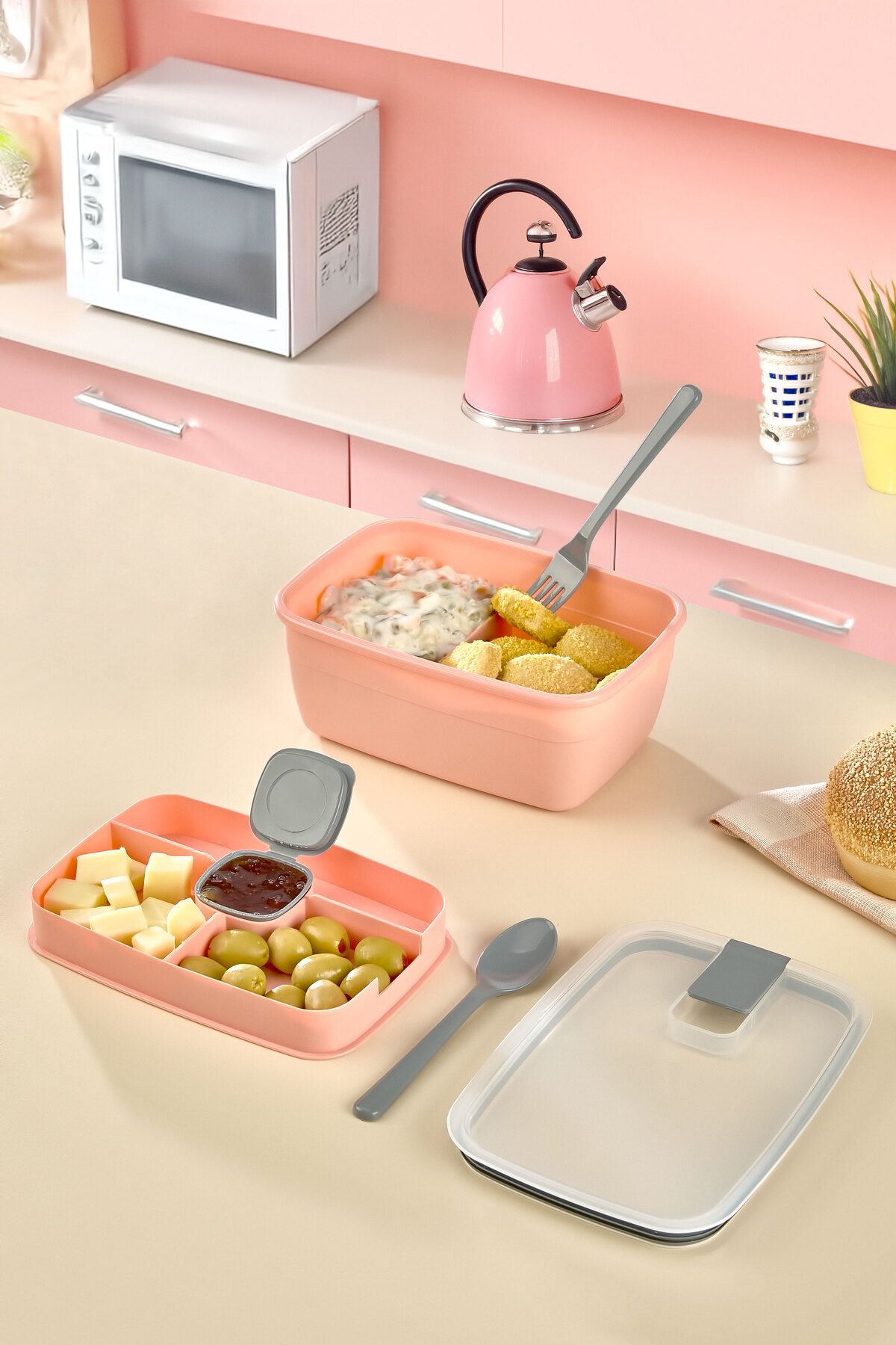 ASlife Home Vakumlu Hava Sızdırmaz Beslenme Kabı Sefer Tası Lunch Box 1200 ml