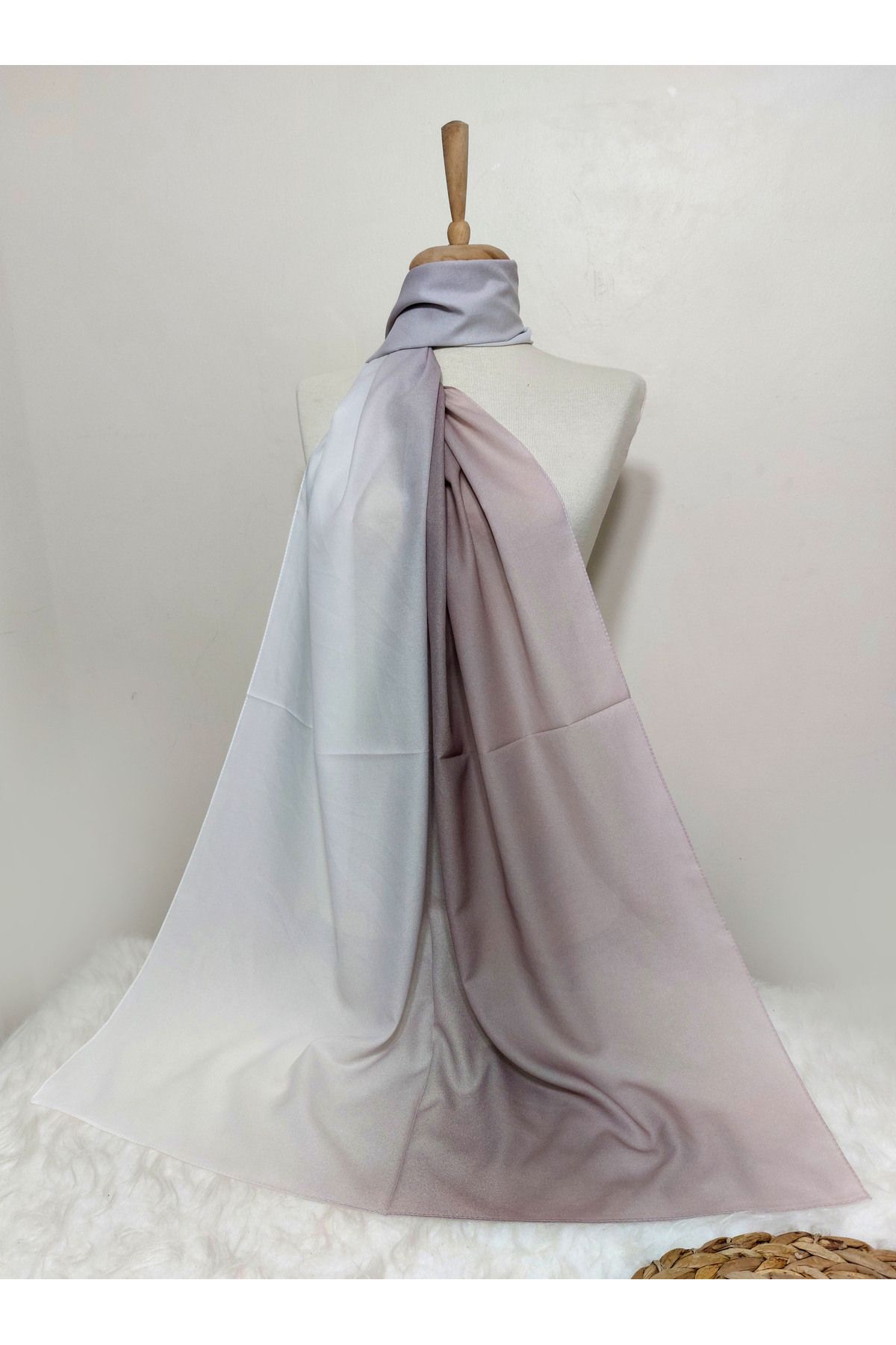 REMOMODA-Chiffon Silky Shawl Gradient Model Wrinkle Free Non Slip Supple-Soft High Quality 2