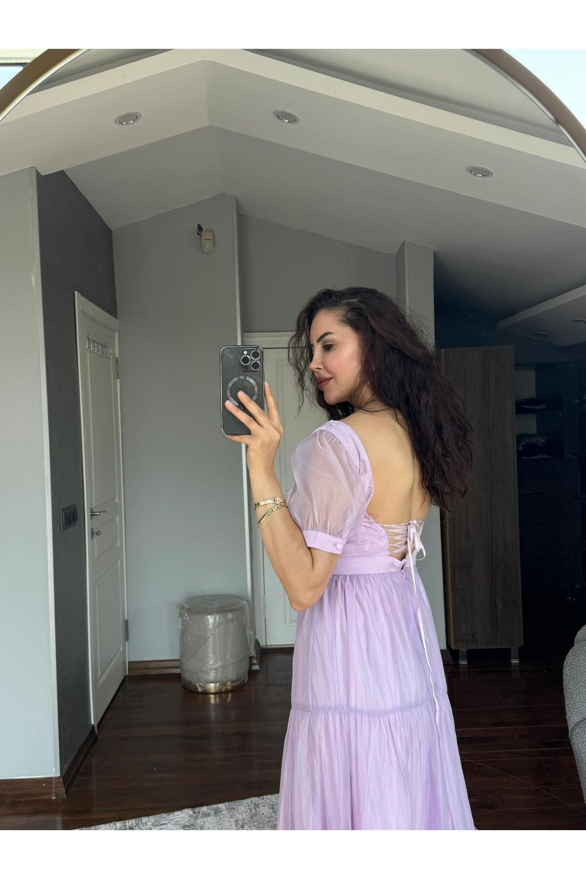 MODA lila tüllü prenses elbise