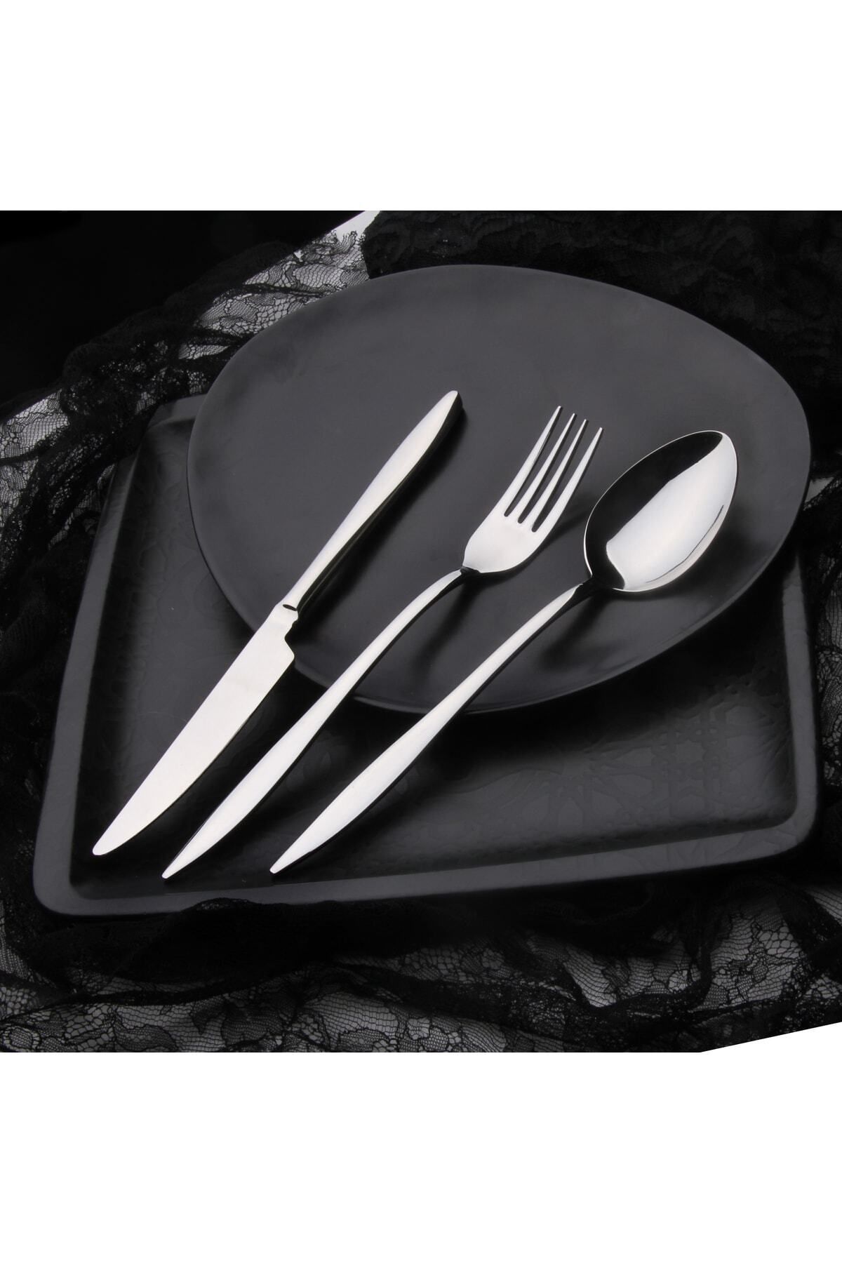 DMR LİFE Gold Dine 36 Parça | Yemek Takımı | Sade | 18/10 Paslanmaz Çelik