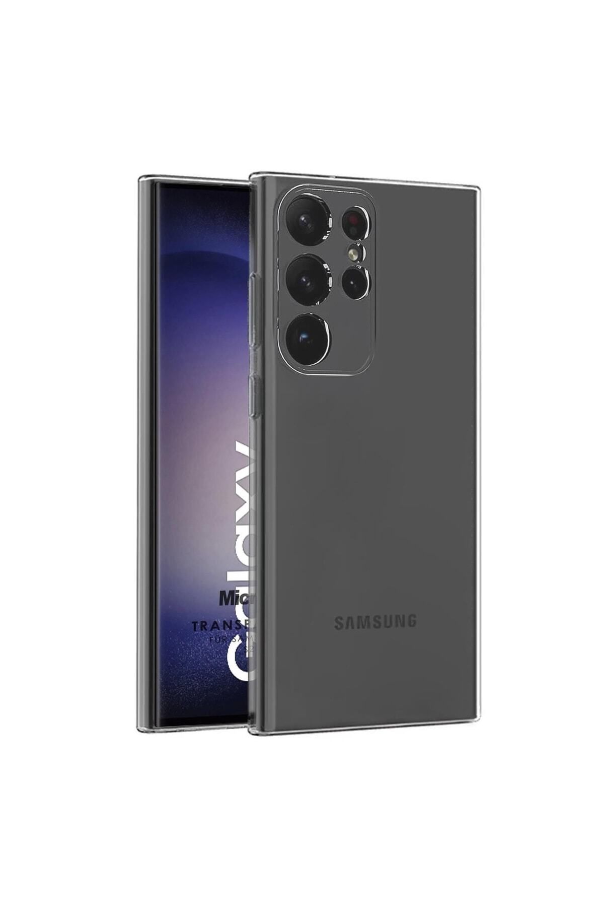 Di Aksesuar Şeffaf Lüx Kılıf Samsung Galaxy S23 Ultra