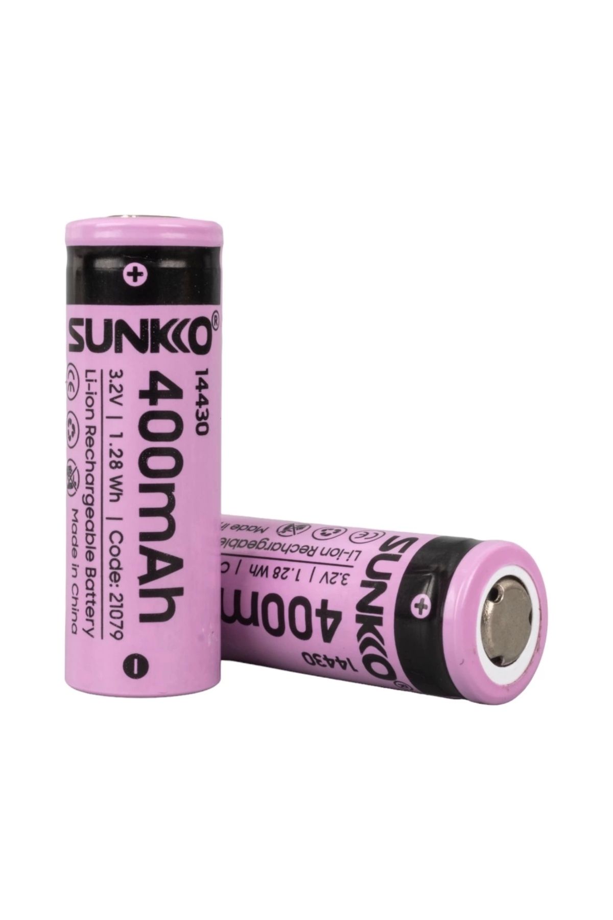 feminight Sunkko Ifr 3.2 Volt 400 Mah 14430 Şarj Edilebilir Pil (tekli)