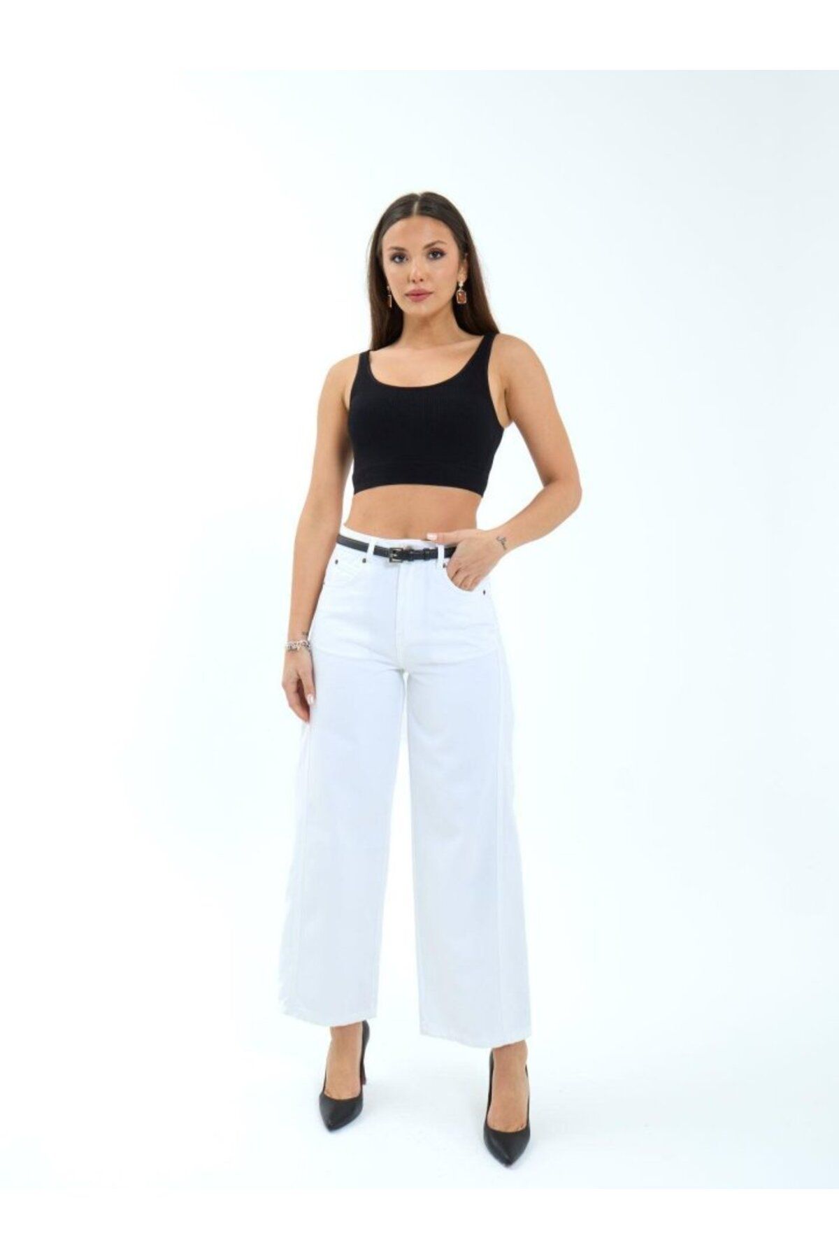 royq 7397 PANTOLON-BEYAZ