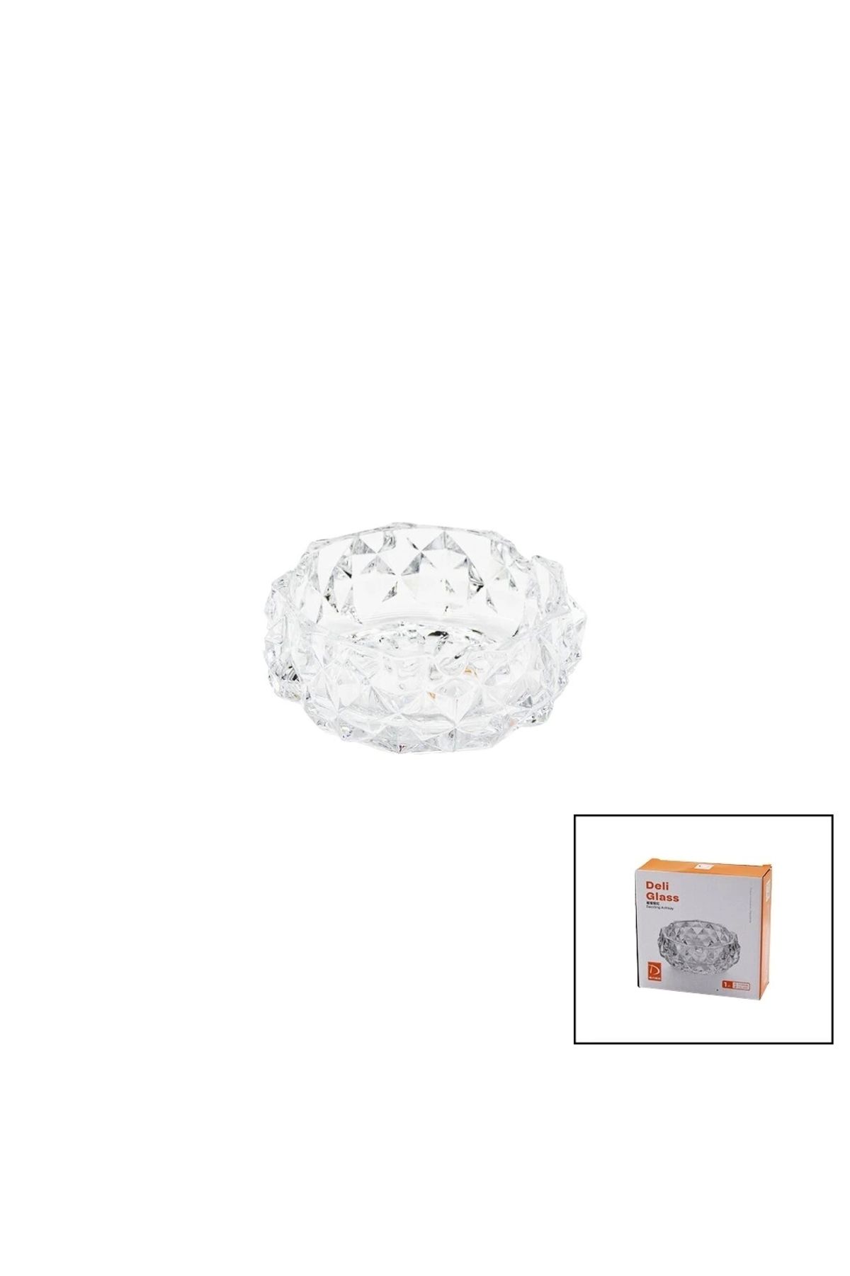 STOREMAX KÜÇÜK CAM - DIAMOND KRİSTAL ŞEKİL YUVARLAK KÜLLÜK ÇAP: 11.2CM - D: 4.4CM (5047)