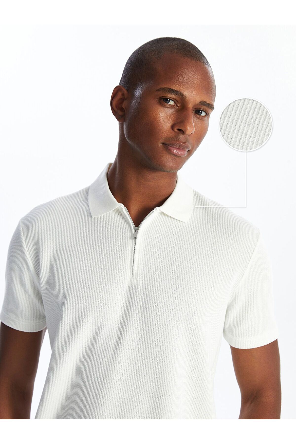 LC Waikiki Polo Yaka Kısa Kollu Erkek Dokulu Tişört