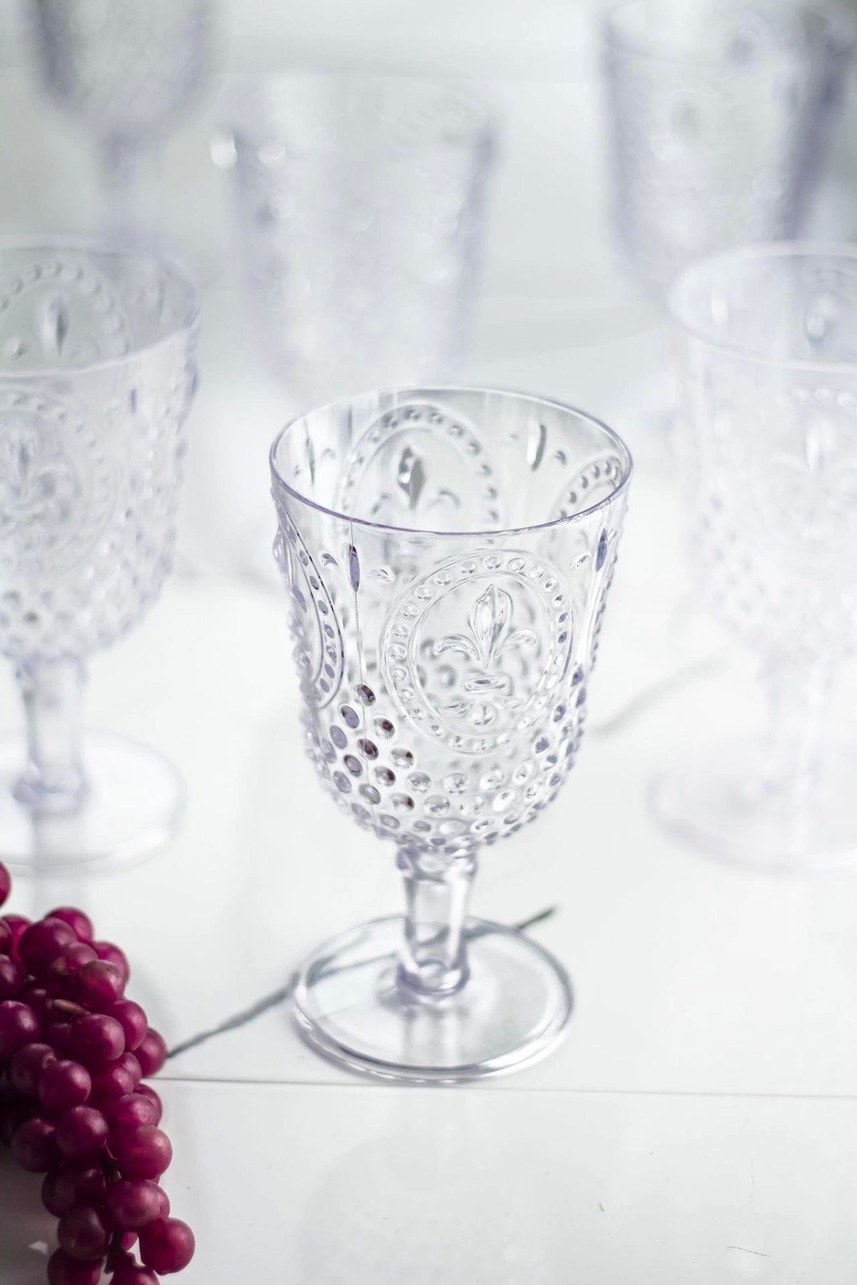 FTT SHOPPING MARKET Akrilik Şeffaf Tekli Kadeh & Su Meşrubat Kahve Yanı Bardağı 450 ml ( Cam Değildir )