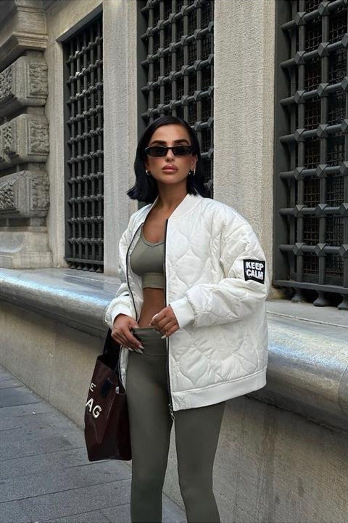 POLEXP Alisa Oversize Kapitone Bomber Ceket