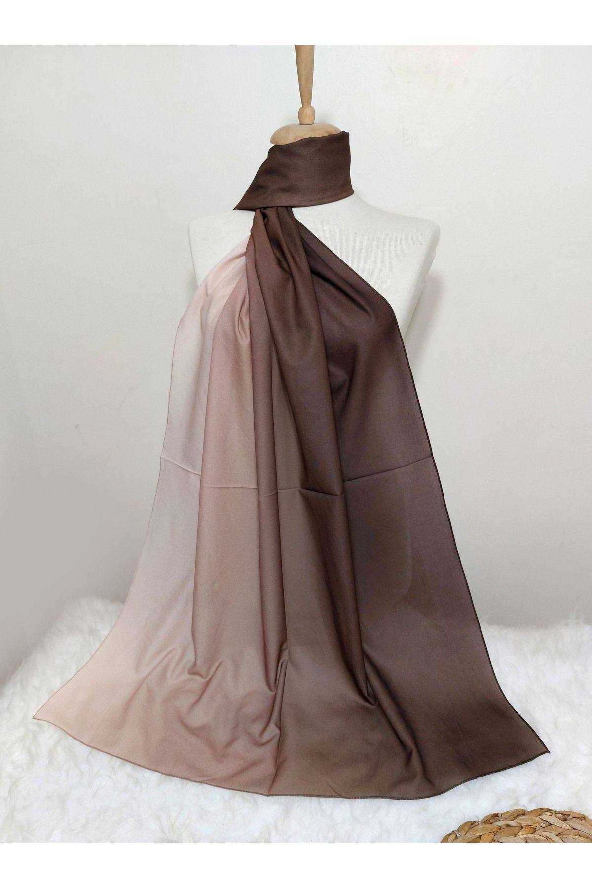 REMOMODA-Chiffon Silky Shawl Gradient Model Wrinkle Free Non Slip Supple-Soft High Quality 2