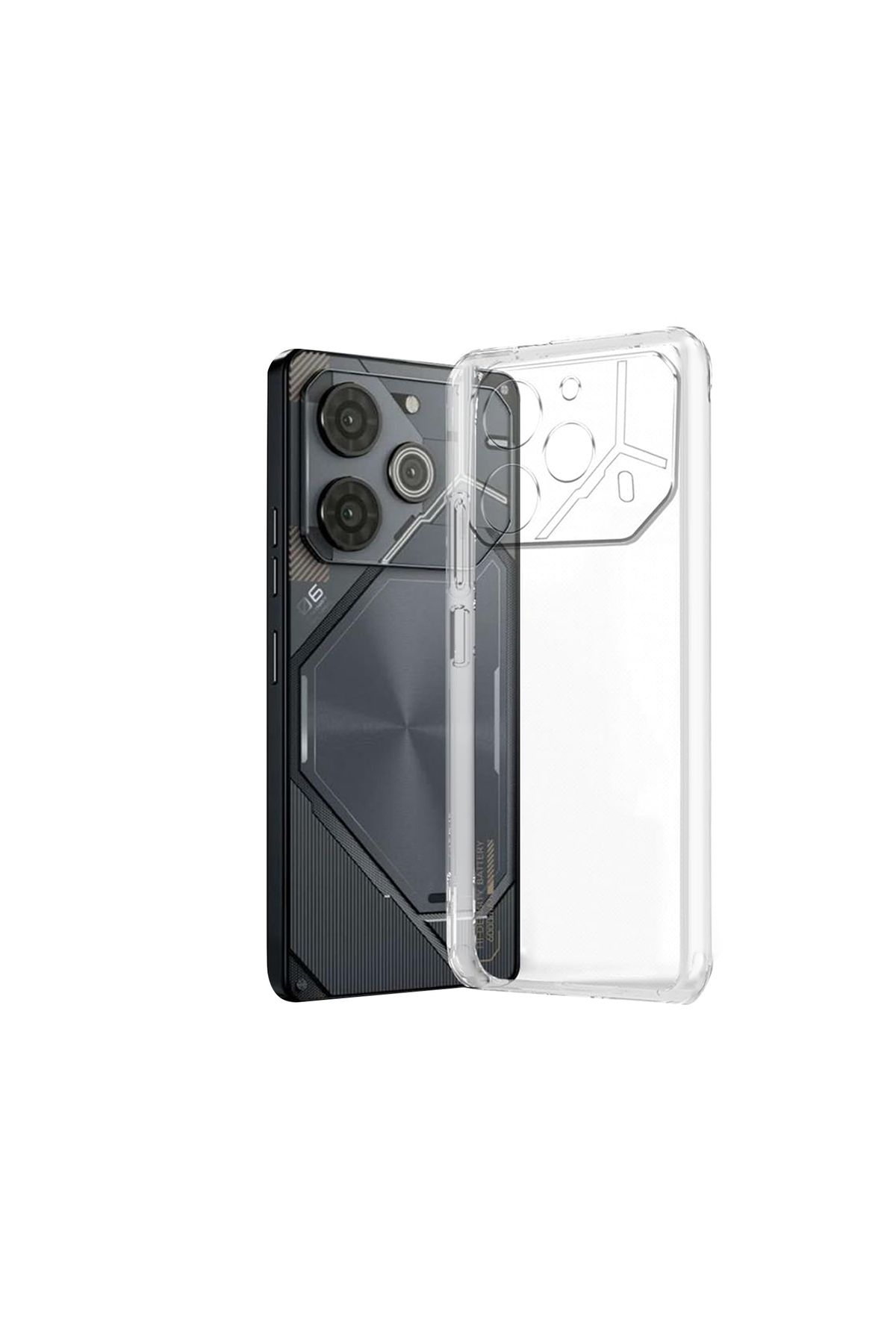 Di Aksesuar Şeffaf Lüx Kılıf Tecno Pova 6