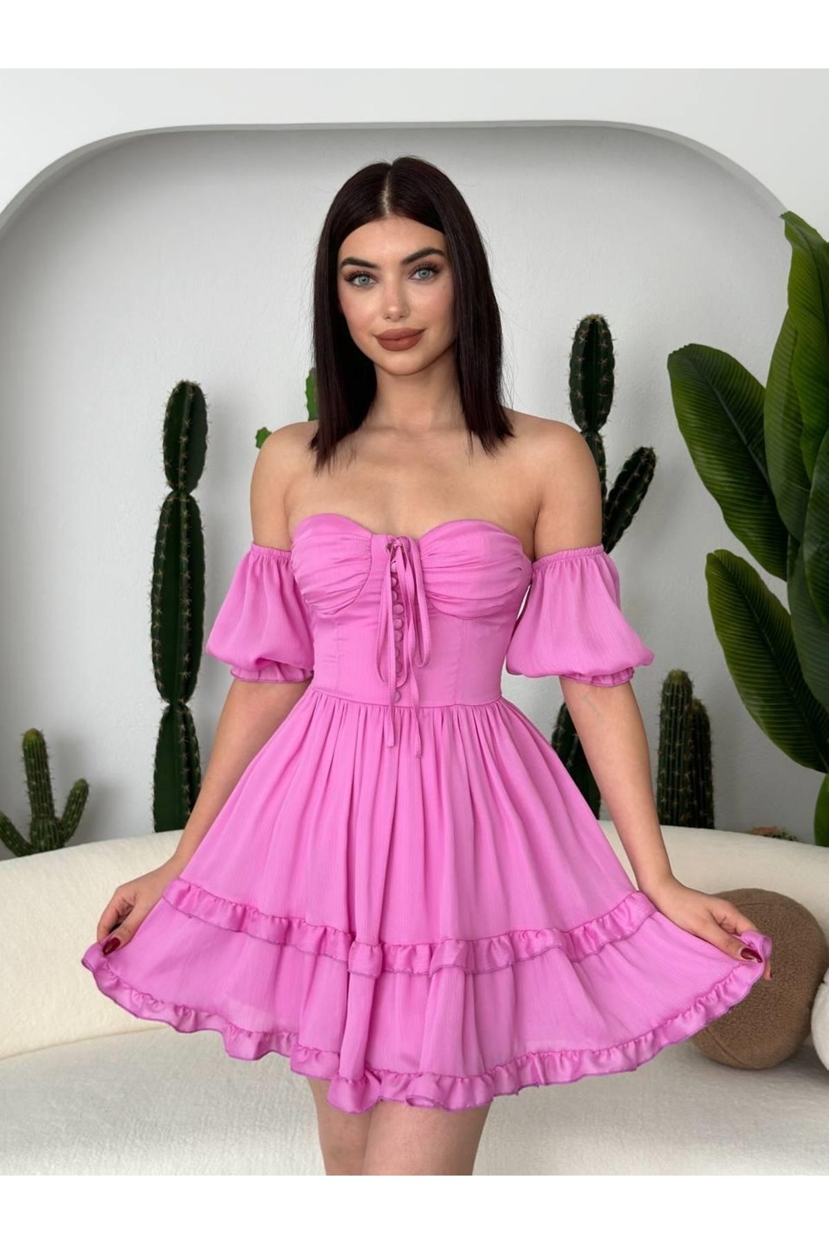 royq Vingo Mini Elbise