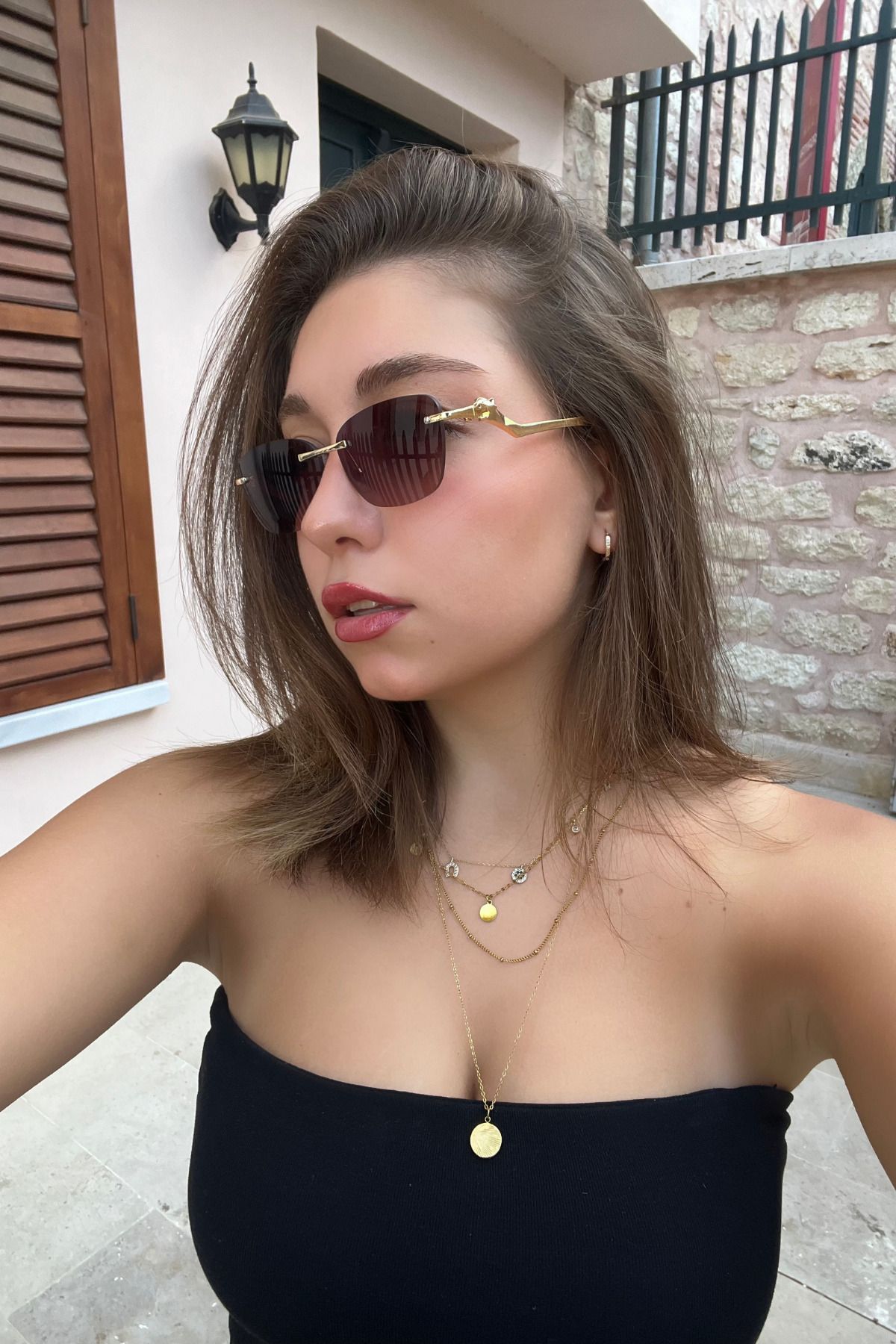 vishor Güneş Gözlüğü Kadın & Erkek Uv400 Cam Ce Belgeli Unisex Model-36