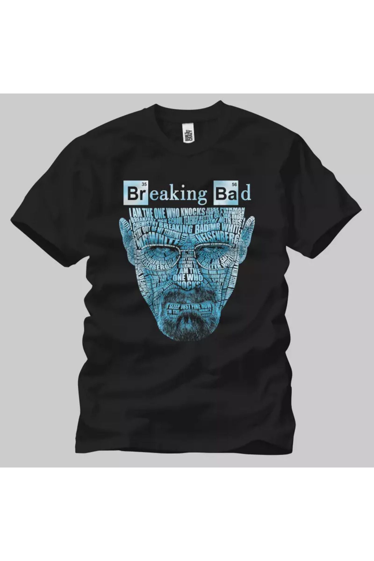 Built By Crazy Breaking Bad Typography Face Unisex Tişört