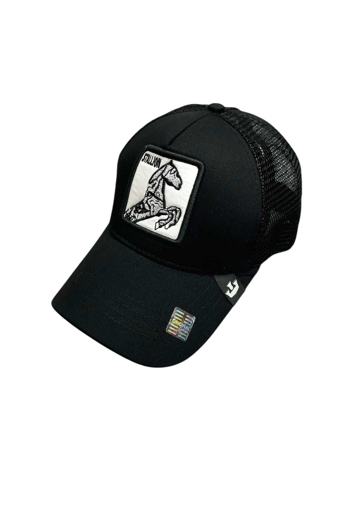 CapZone Hayvan Figürlü Şapka Unisex Ayarlanabilir Siyah