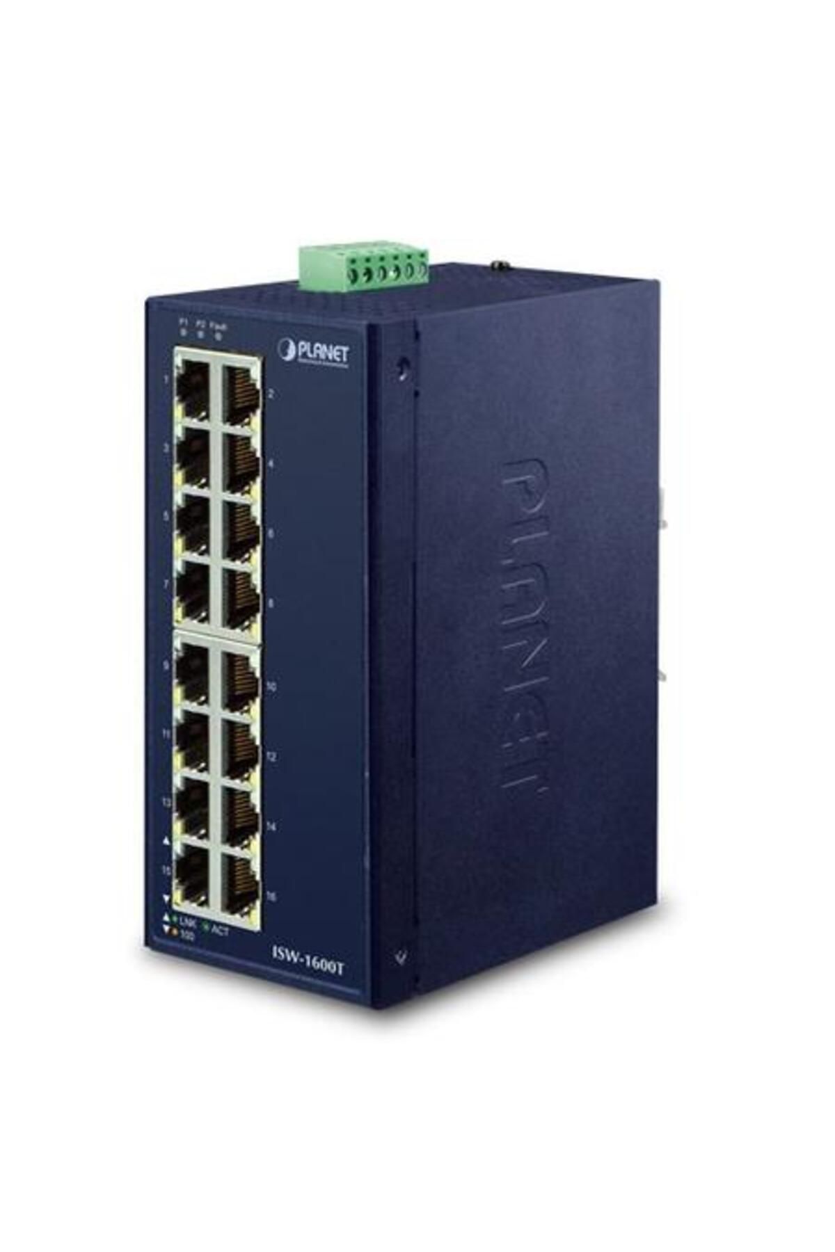 Planet PL-ISW-1600T 16 Port 10/100TX Fast Endüstriyel Ethernet Switch