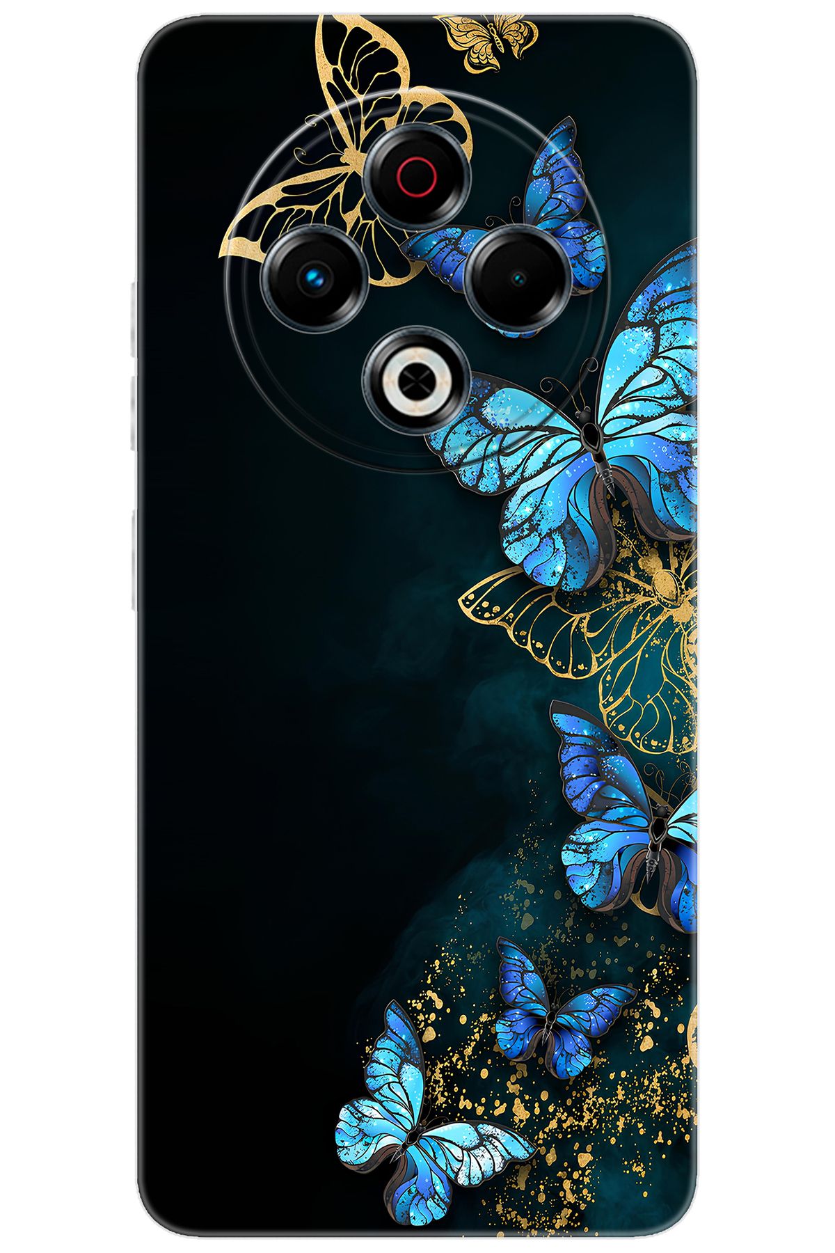 TECNO Spark 30 (KL6) Uyumlu Kılıf Desen Baskılı Silikon Kelebekler STK:721 CP-cuspEP5