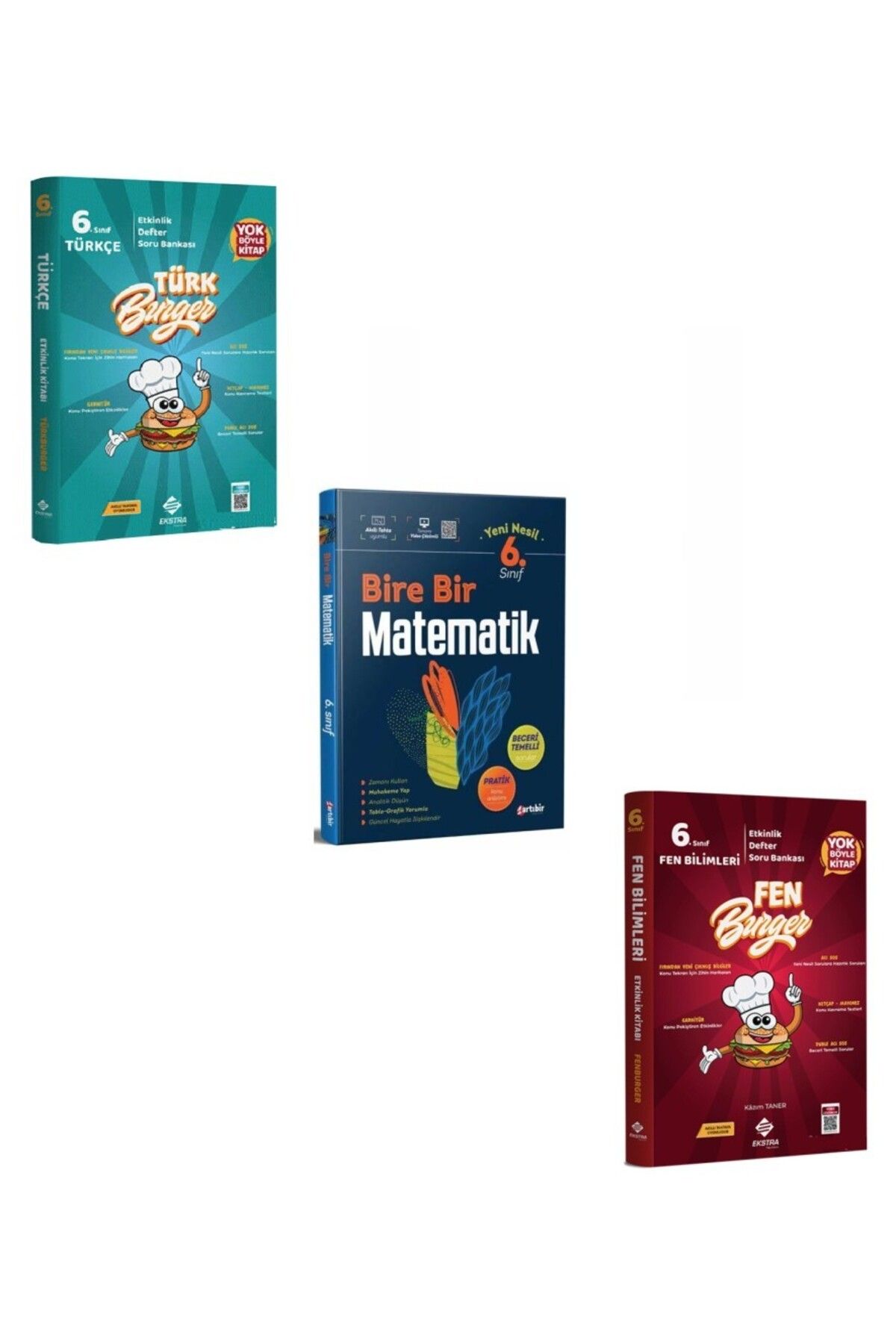 Karma Kitaplar 6. Sınıf Türkçe Matematik Fen Bilimleri Etkinlikli Soru Bankası Seti (3 Kitap)