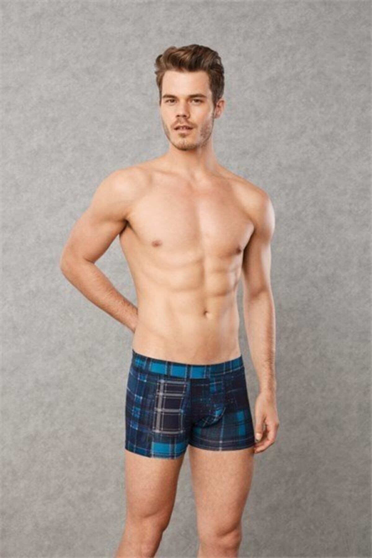 inkasole Erkek Modal Çok Renkli Baskılı Torbalı Normal Paça Boxer 1876