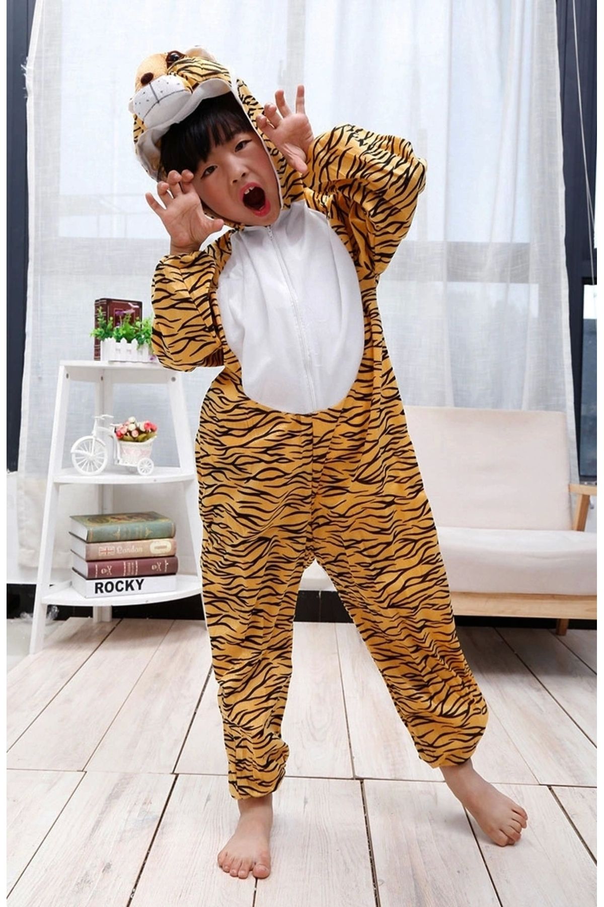 STOREMAX Çocuk Kaplan Kostumu - Aslan Kostümü 4-5 Yaş 100 cm (5047)