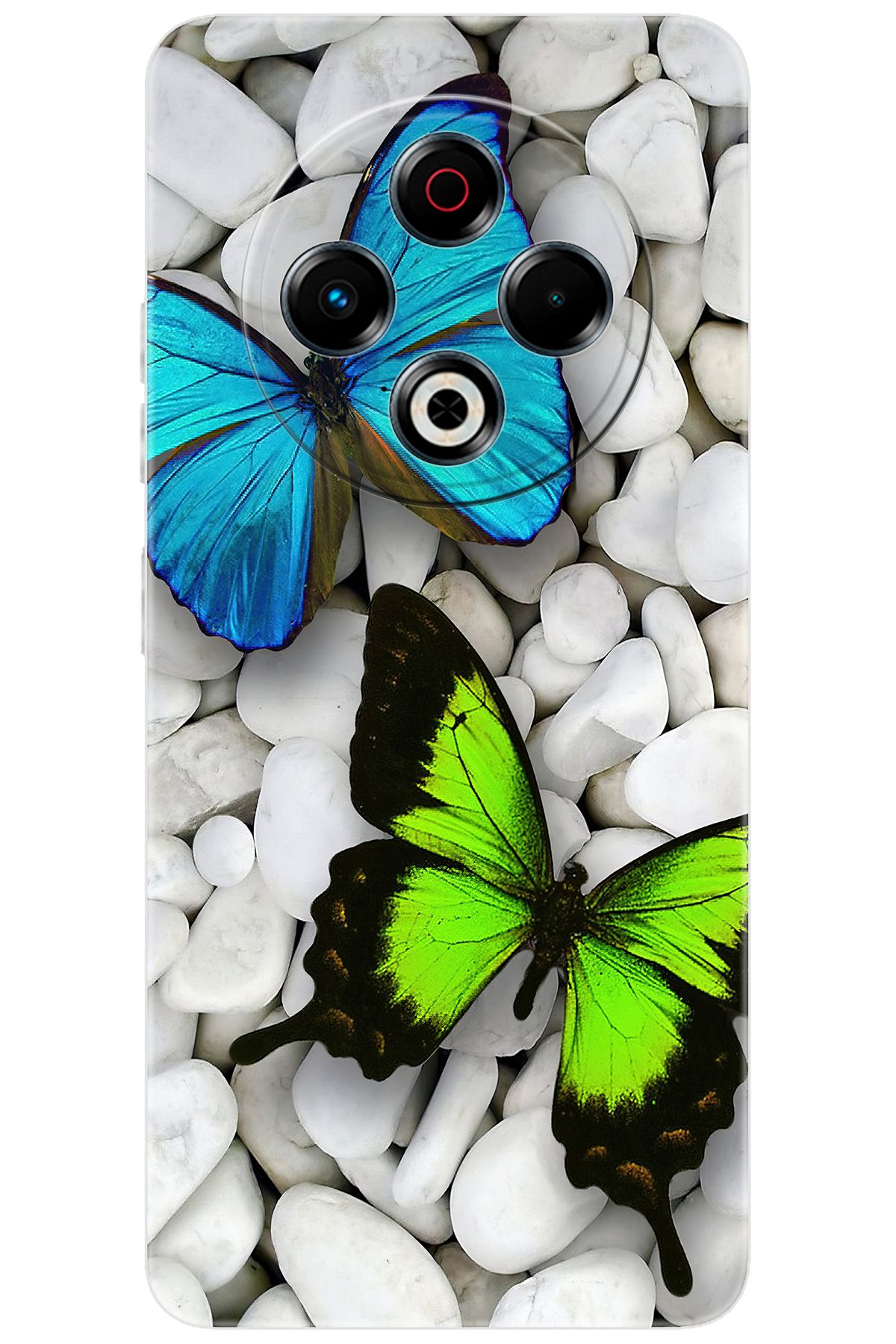 TECNO Spark 30 (KL6) Uyumlu Kılıf Desen Baskılı Silikon Kelebekler STK:148 CP-7EGETRL