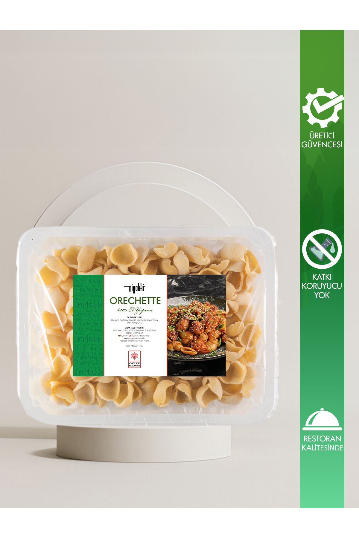 niyokki doğal makarna evi Niyokki Orecchiette 500 g