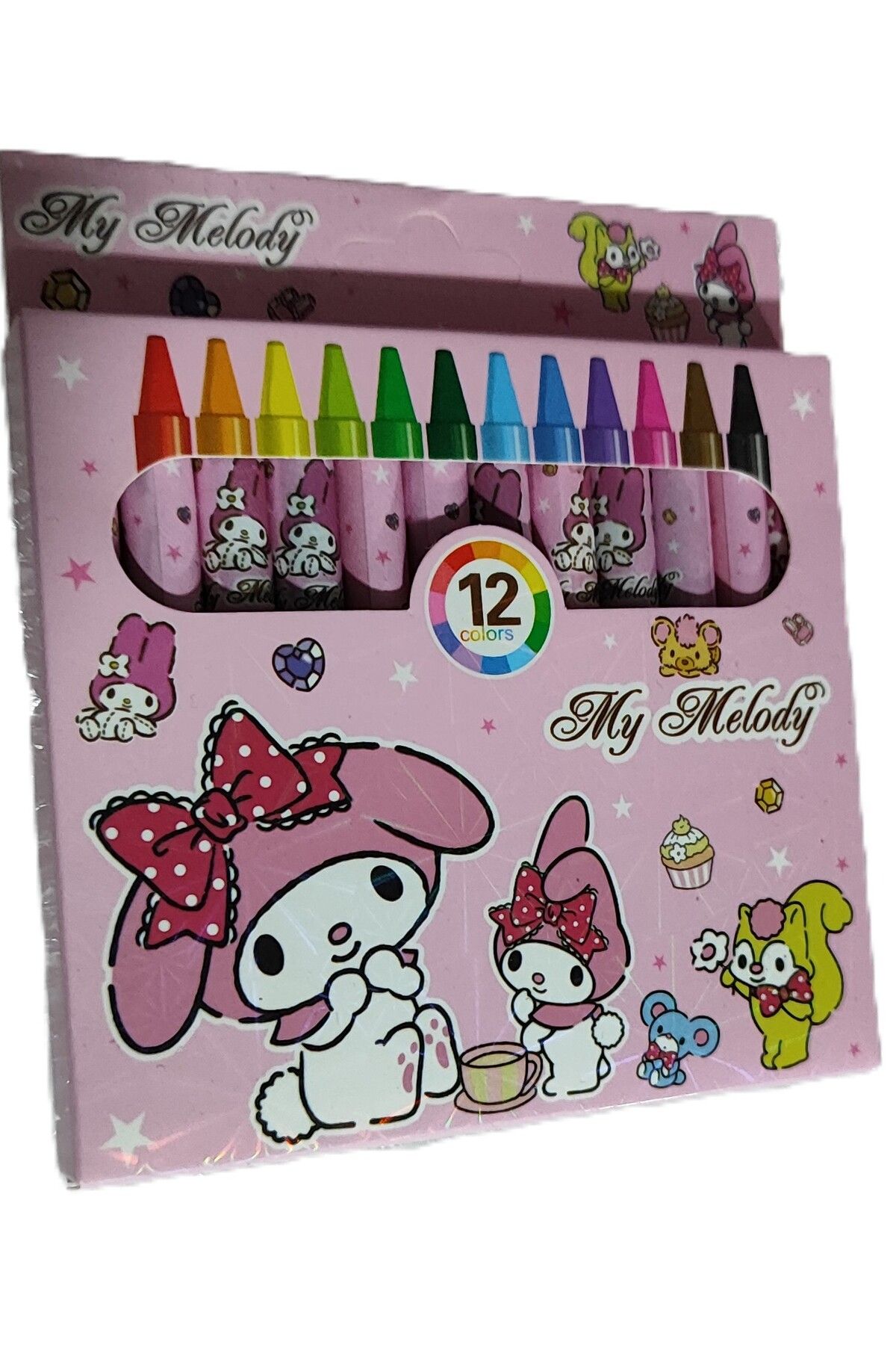 ada çanta kırtasiye My Melody figürlü 12 li pastel boya kalemi